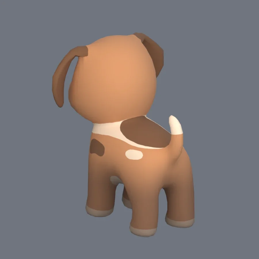 Stylized Animal Dog, 3D model preview 6