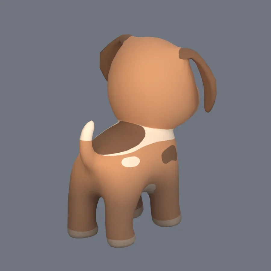 Stylized Animal Dog, 3D model preview 7