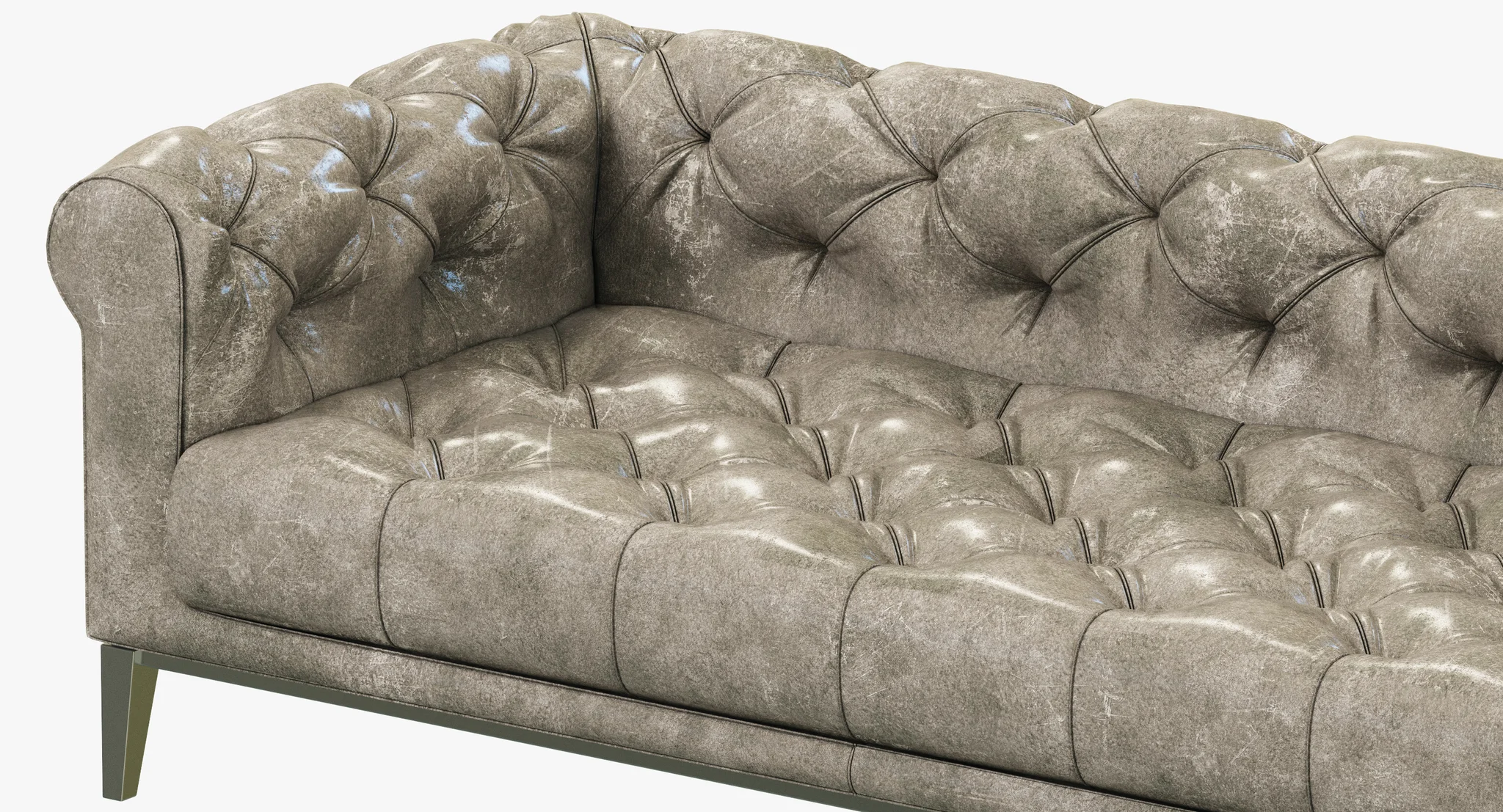 Restoration Hardware Italia Chesterfield Leather Sofa