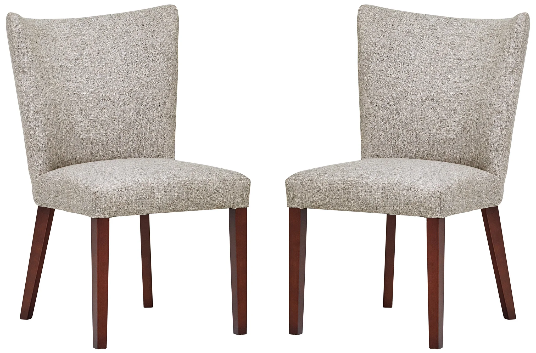 Mid-Century Modern Curved Back Upholstered Dining Chair Set