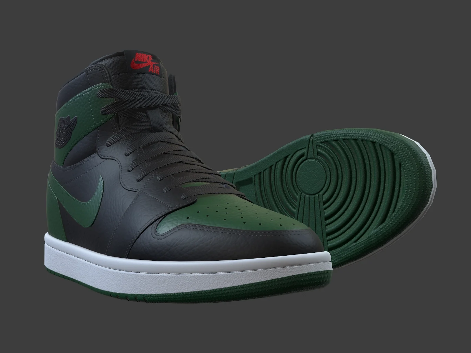 Air Jordan 1-retro sneaker 3, 3D model preview 1
