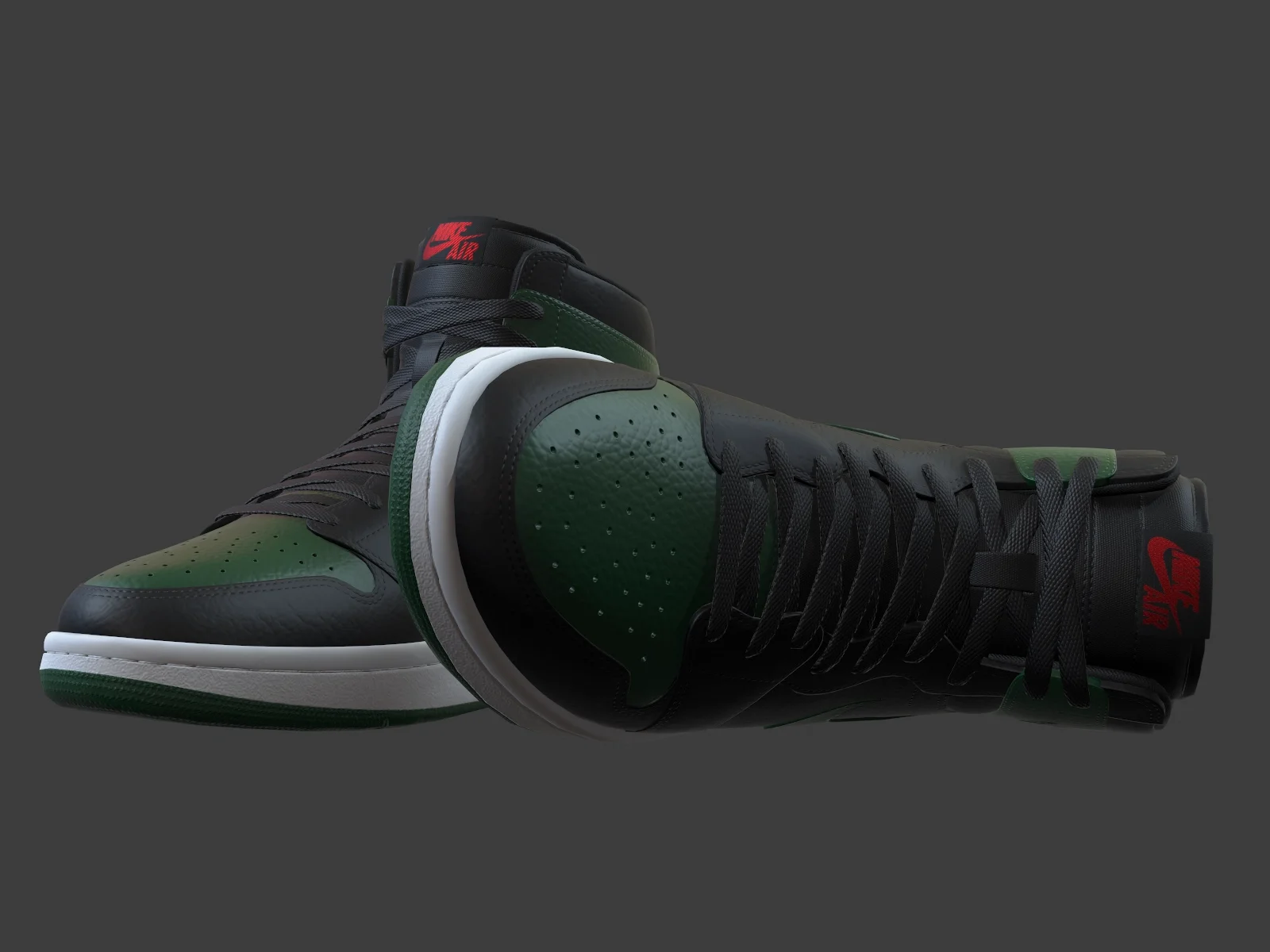 Air Jordan 1-retro sneaker 3, 3D model preview 3