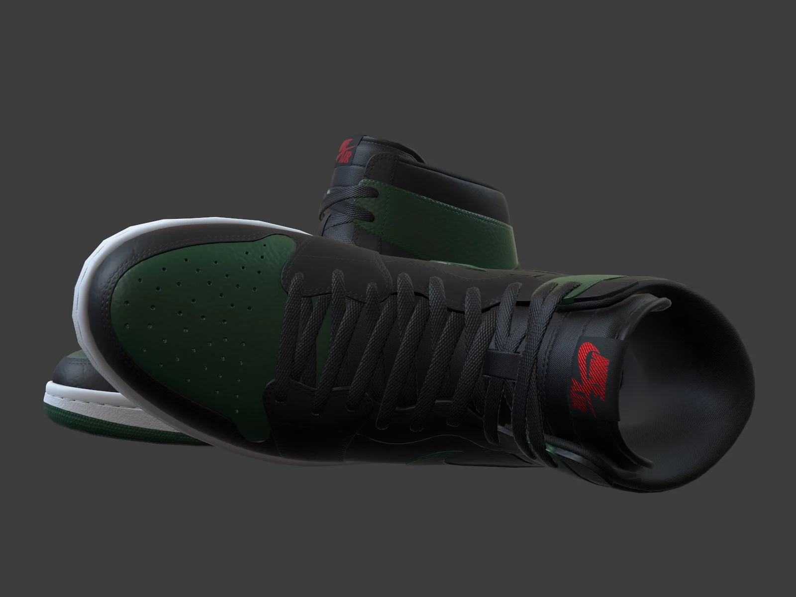 Air Jordan 1-retro sneaker 3, 3D model preview 4