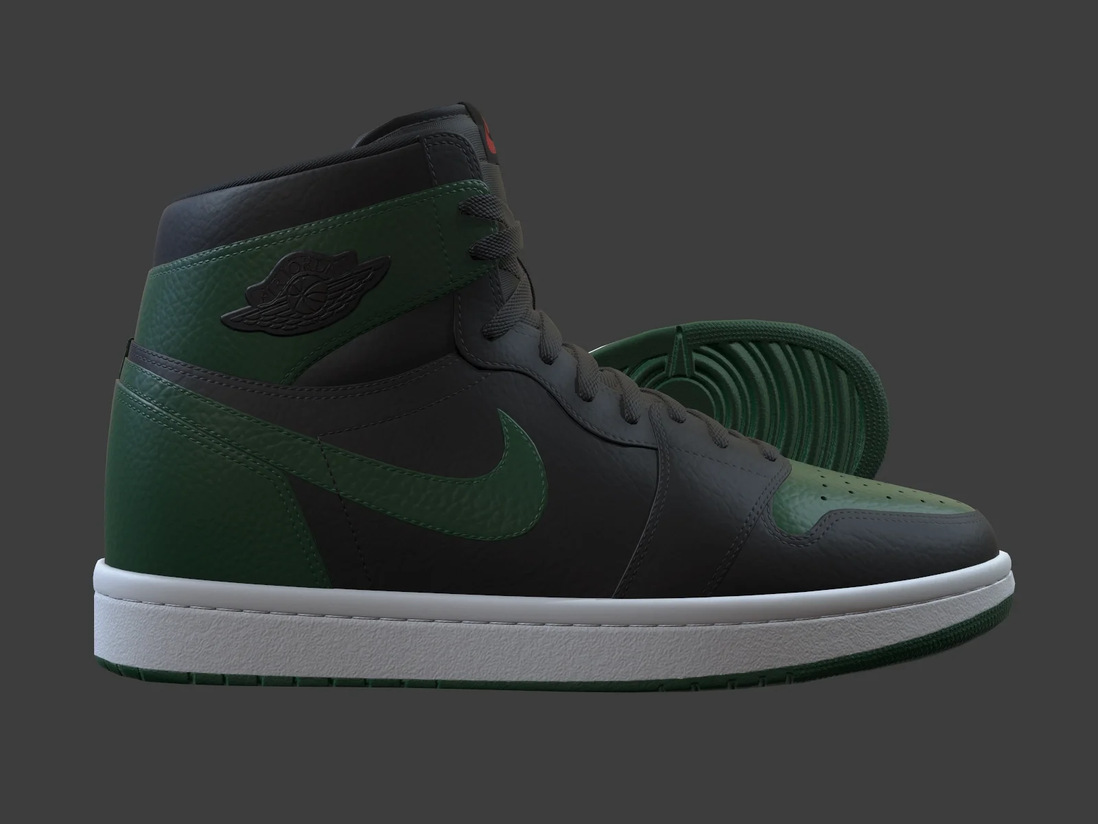 Air Jordan 1-retro sneaker 3, 3D model preview 9