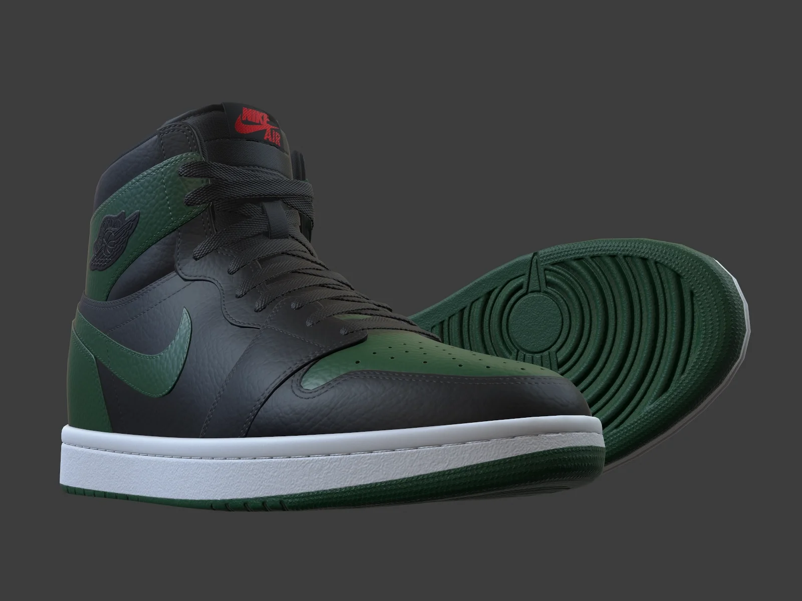 Air Jordan 1-retro sneaker 3, 3D model preview 10