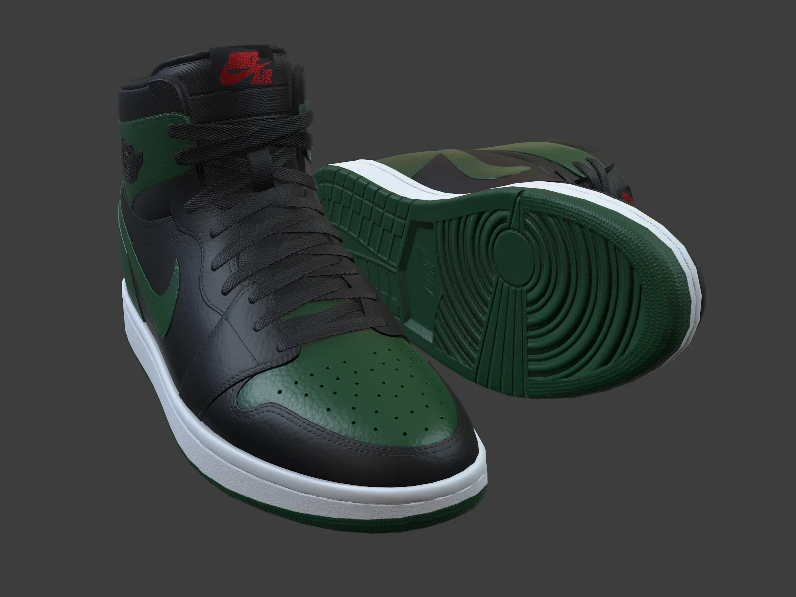 Air Jordan 1-retro sneaker 3, 3D model preview 11
