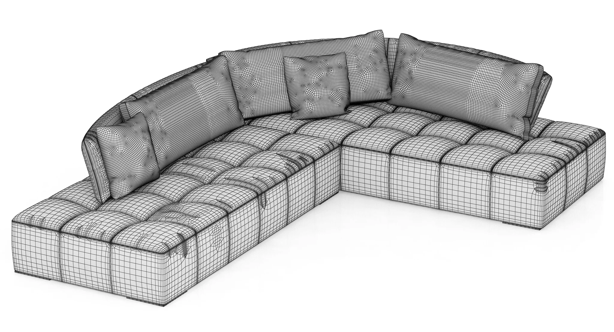 Roche Bobois CALANQUE CORNER COMPOSITION — 3D model preview 9