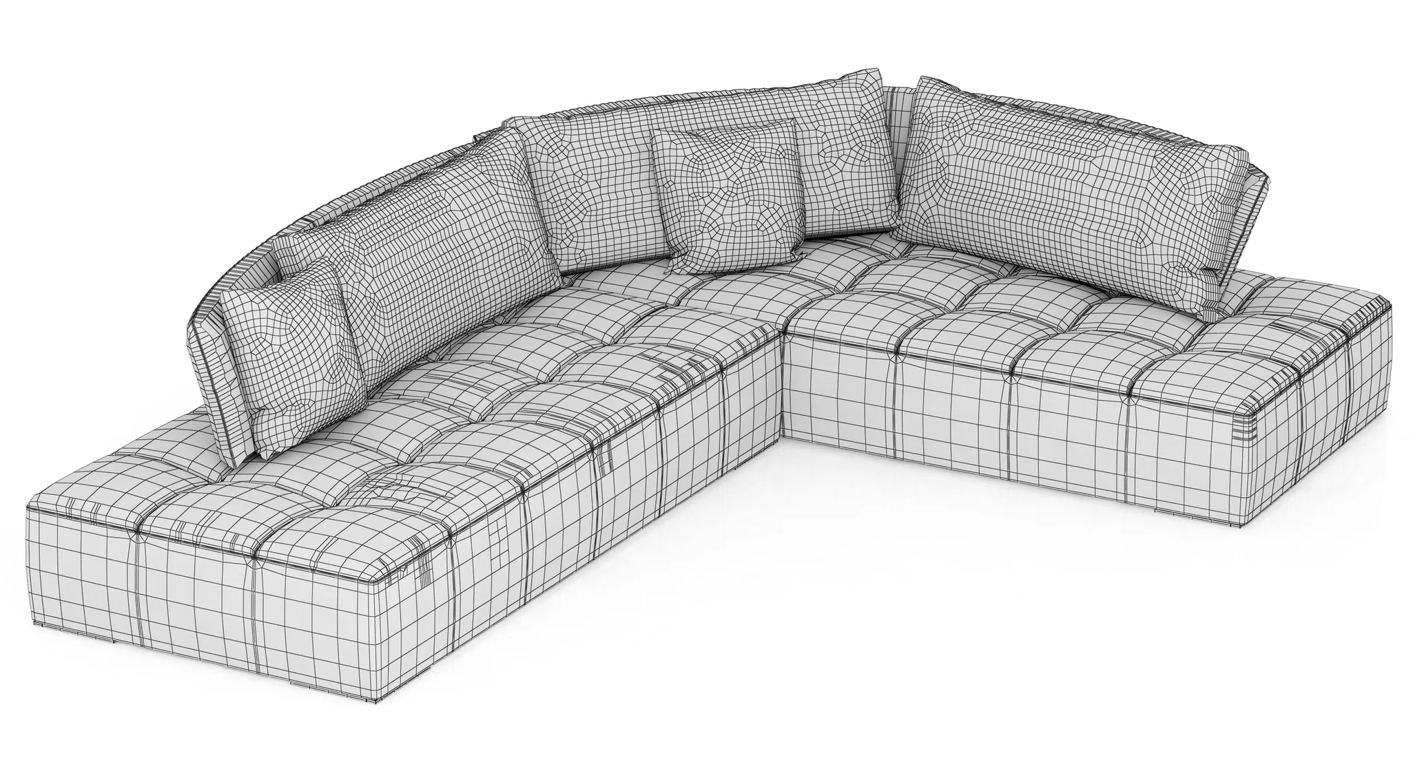 Roche Bobois CALANQUE CORNER COMPOSITION — 3D model preview 10