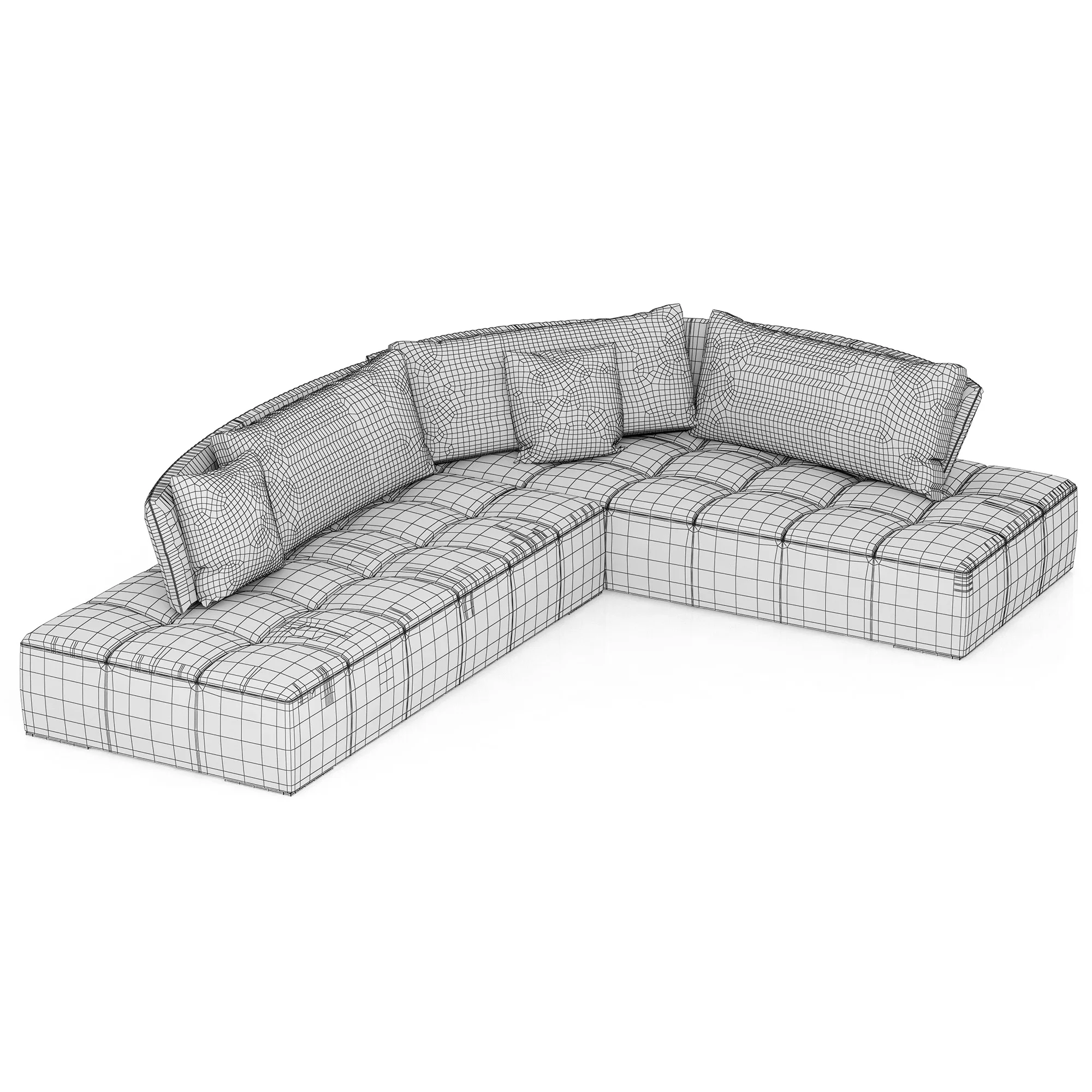 Roche Bobois CALANQUE CORNER COMPOSITION — 3D model preview 11