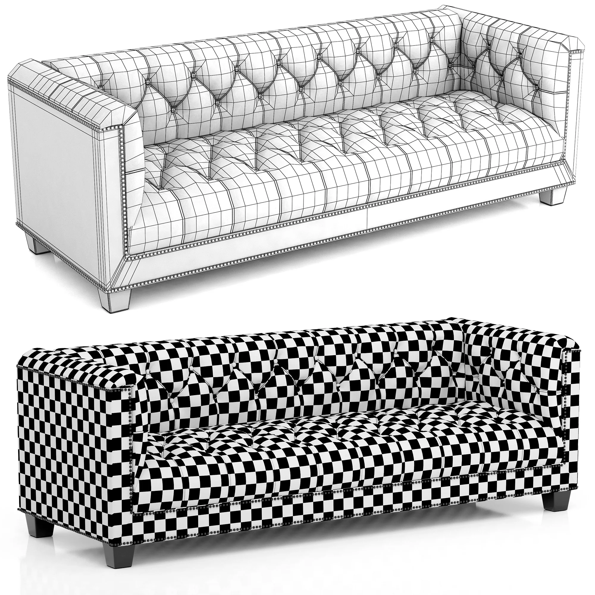 Bernhardt Paxton Sofa — 3D model preview 10
