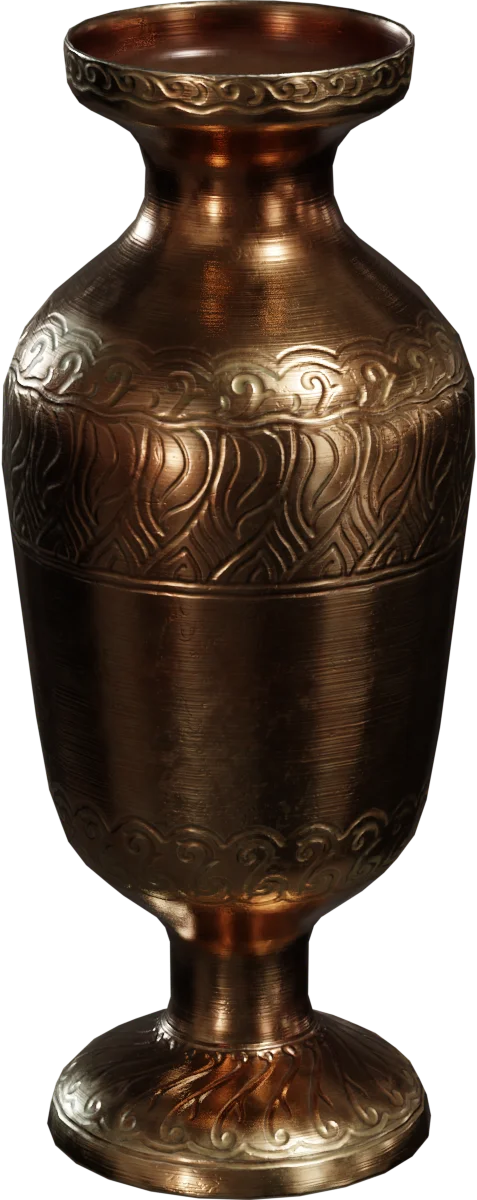 Antique Brass Engraved Decorative Vase