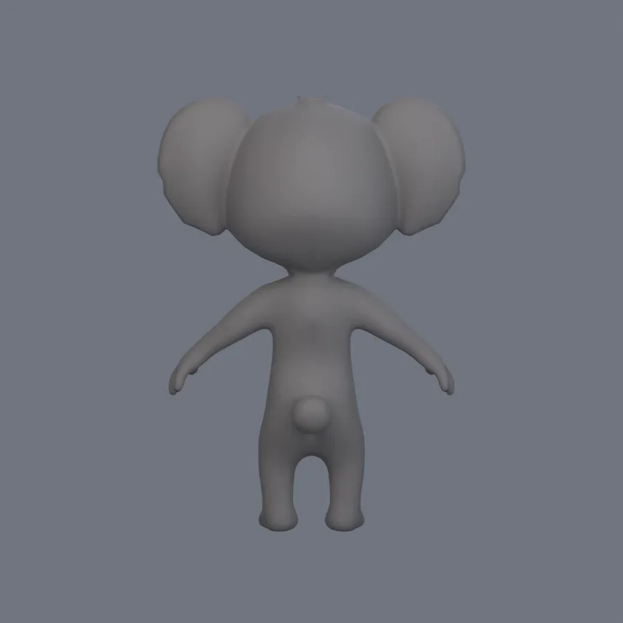 Anthro Koala Rigged, 3D model preview 4