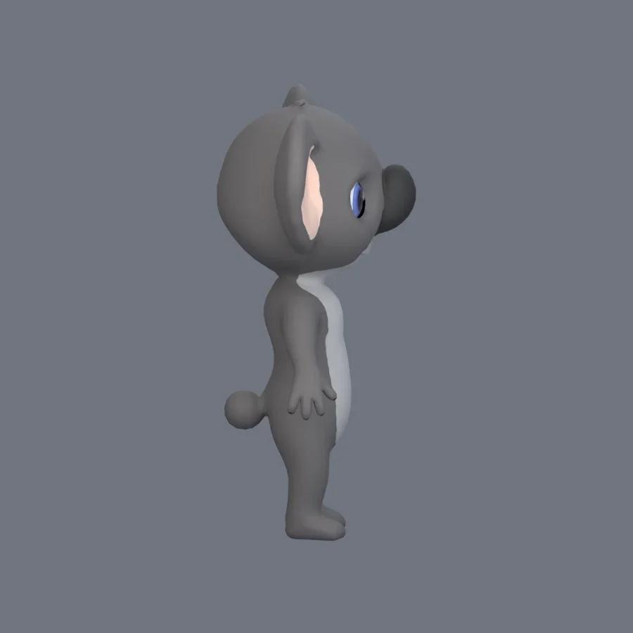 Anthro Koala Rigged, 3D model preview 5