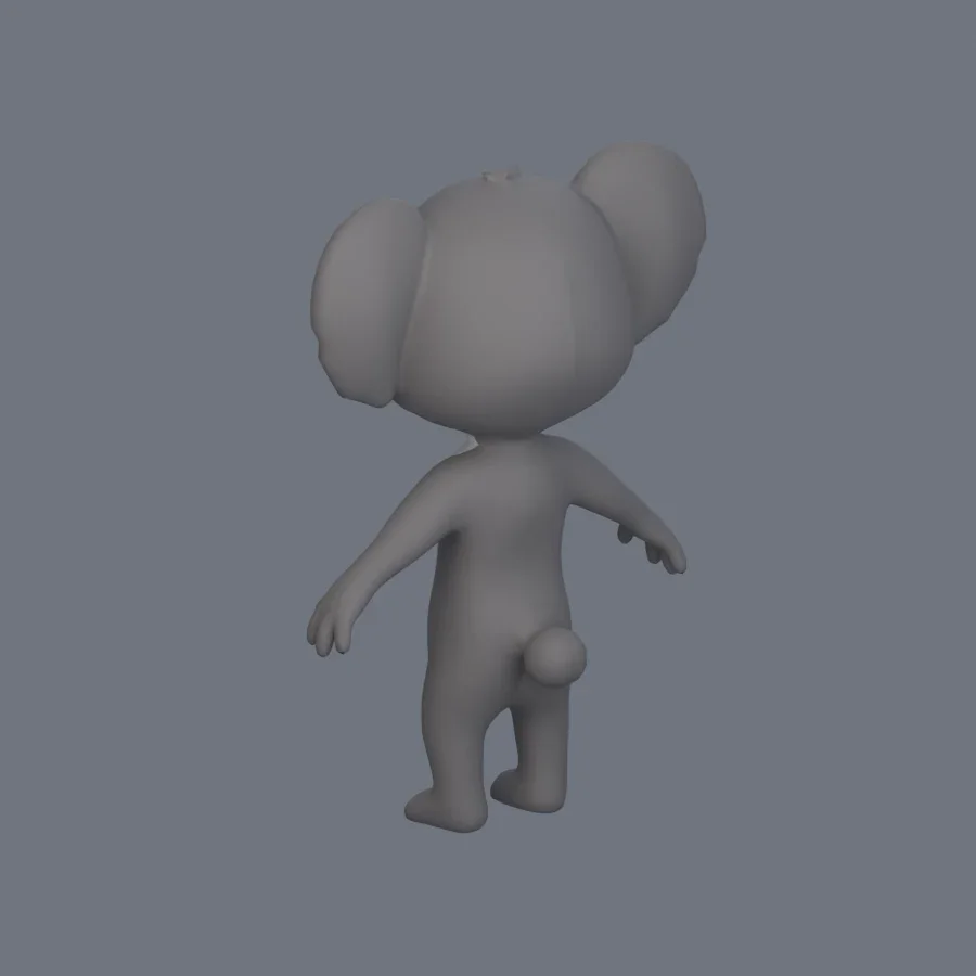 Anthro Koala Rigged, 3D model preview 6