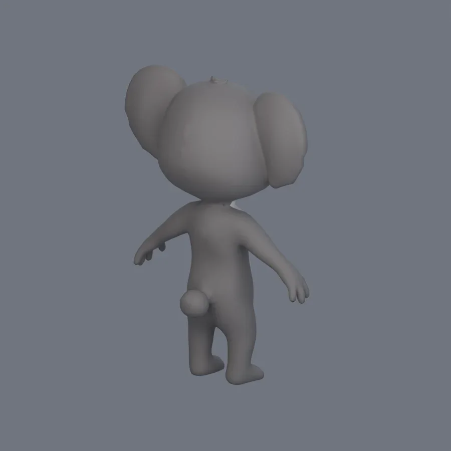 Anthro Koala Rigged, 3D model preview 7