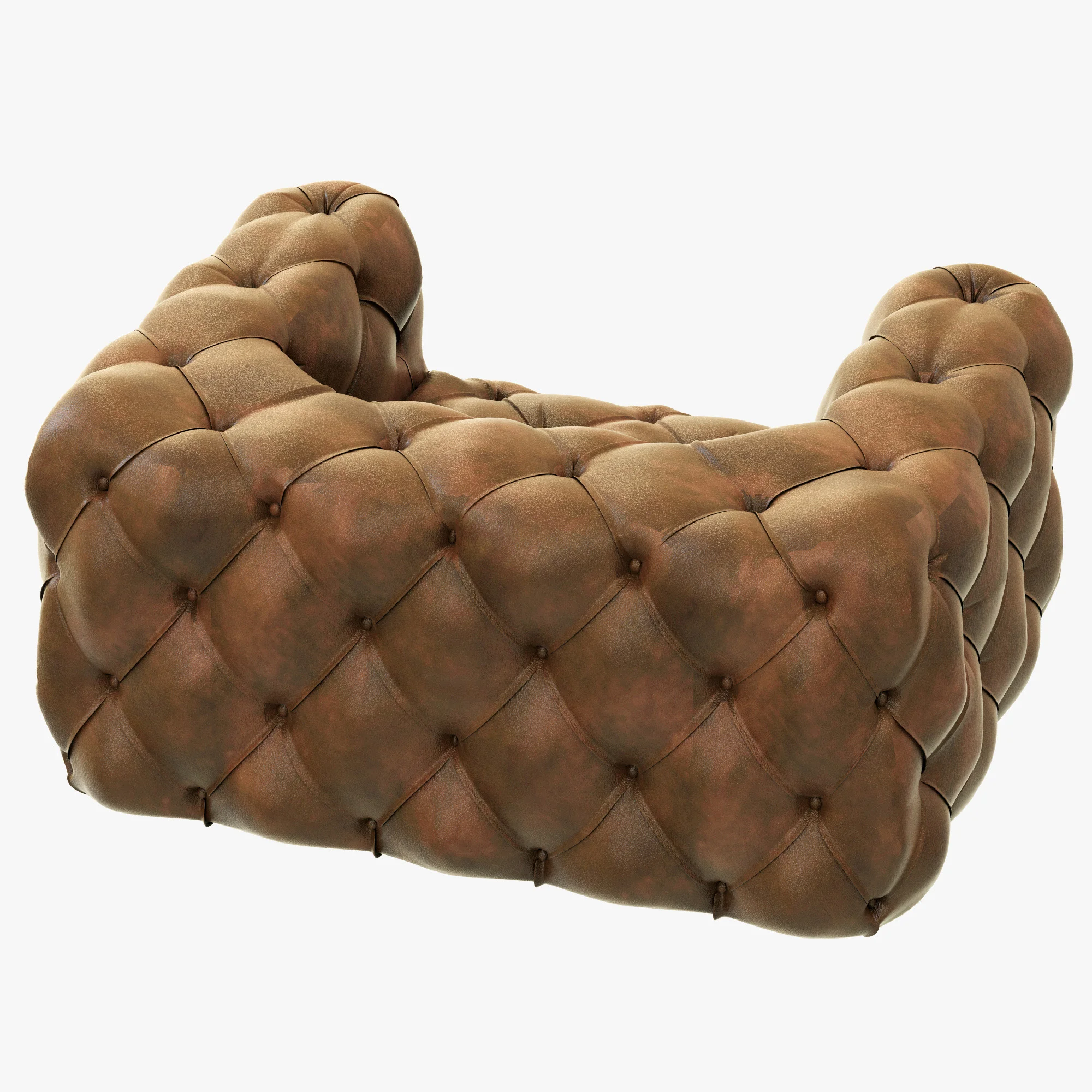 Restoration Hardware Soho Tufted Leather Chair — 3D model preview 3