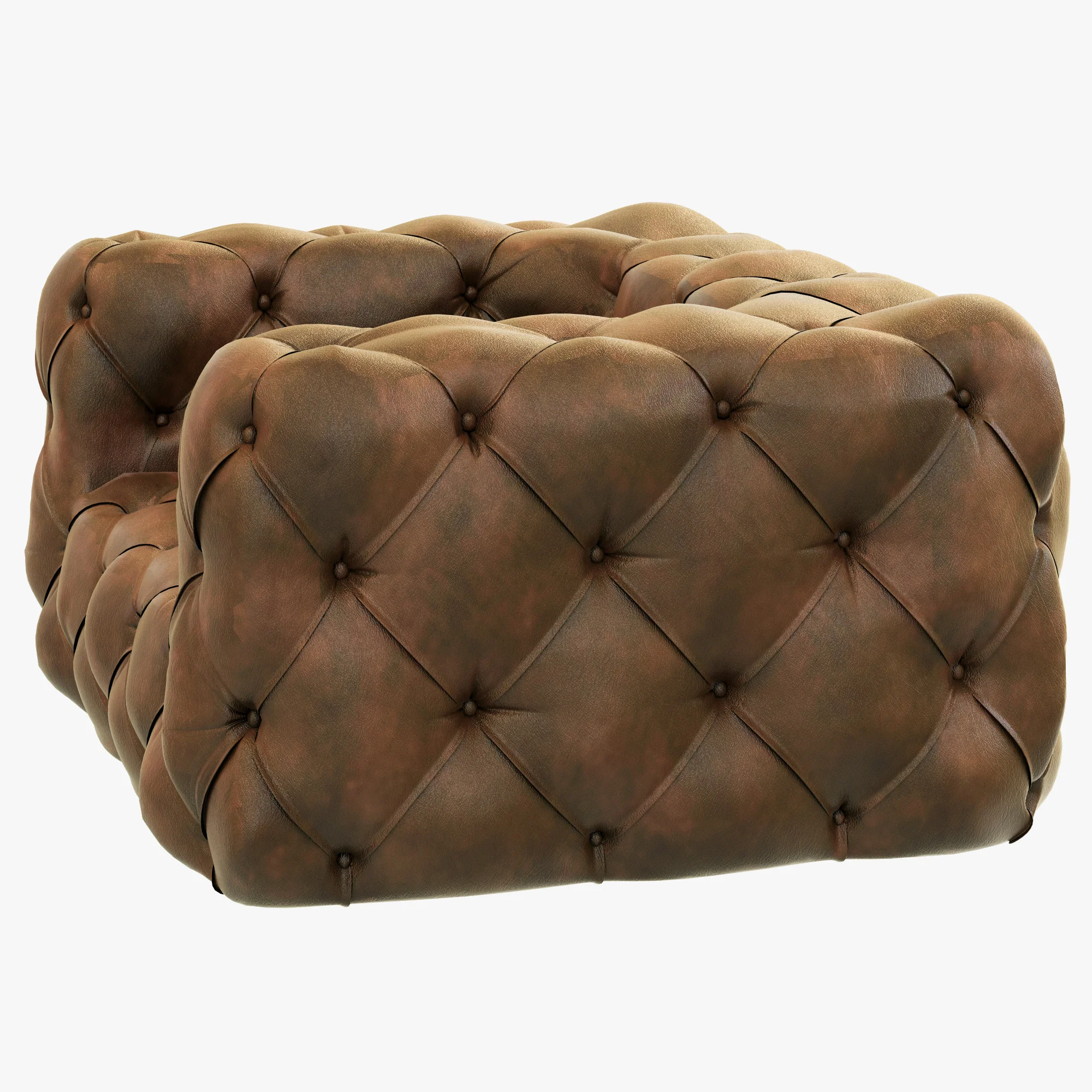 Restoration Hardware Soho Tufted Leather Chair — 3D model preview 5