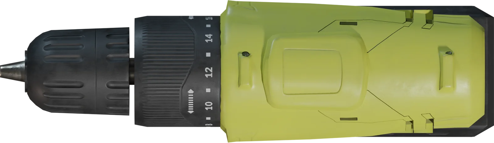 18V Cordless Power Drill with Lithium-Ion Battery, 3D model preview 4