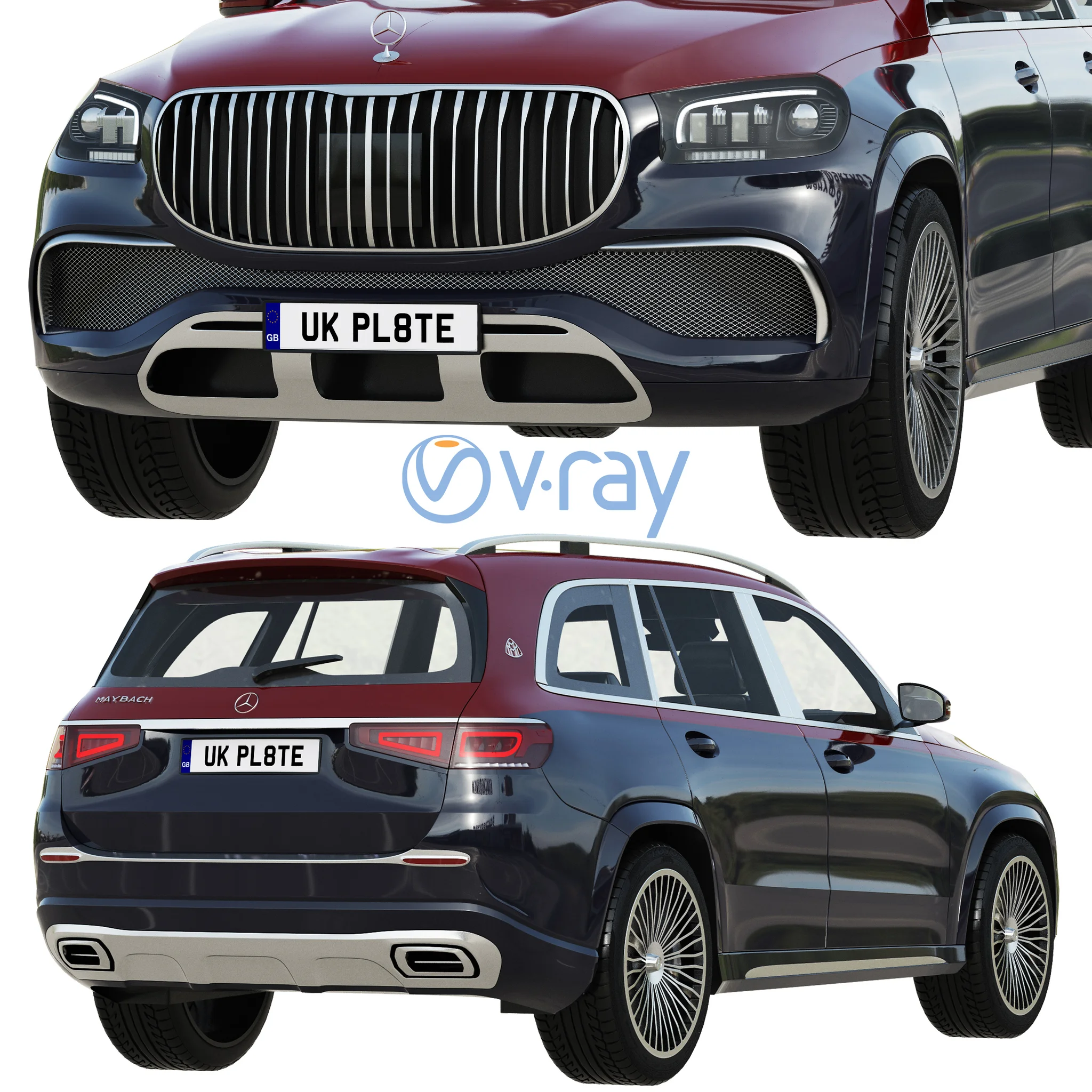 Mercedes Benz Maybach GLS, 3D model preview 5