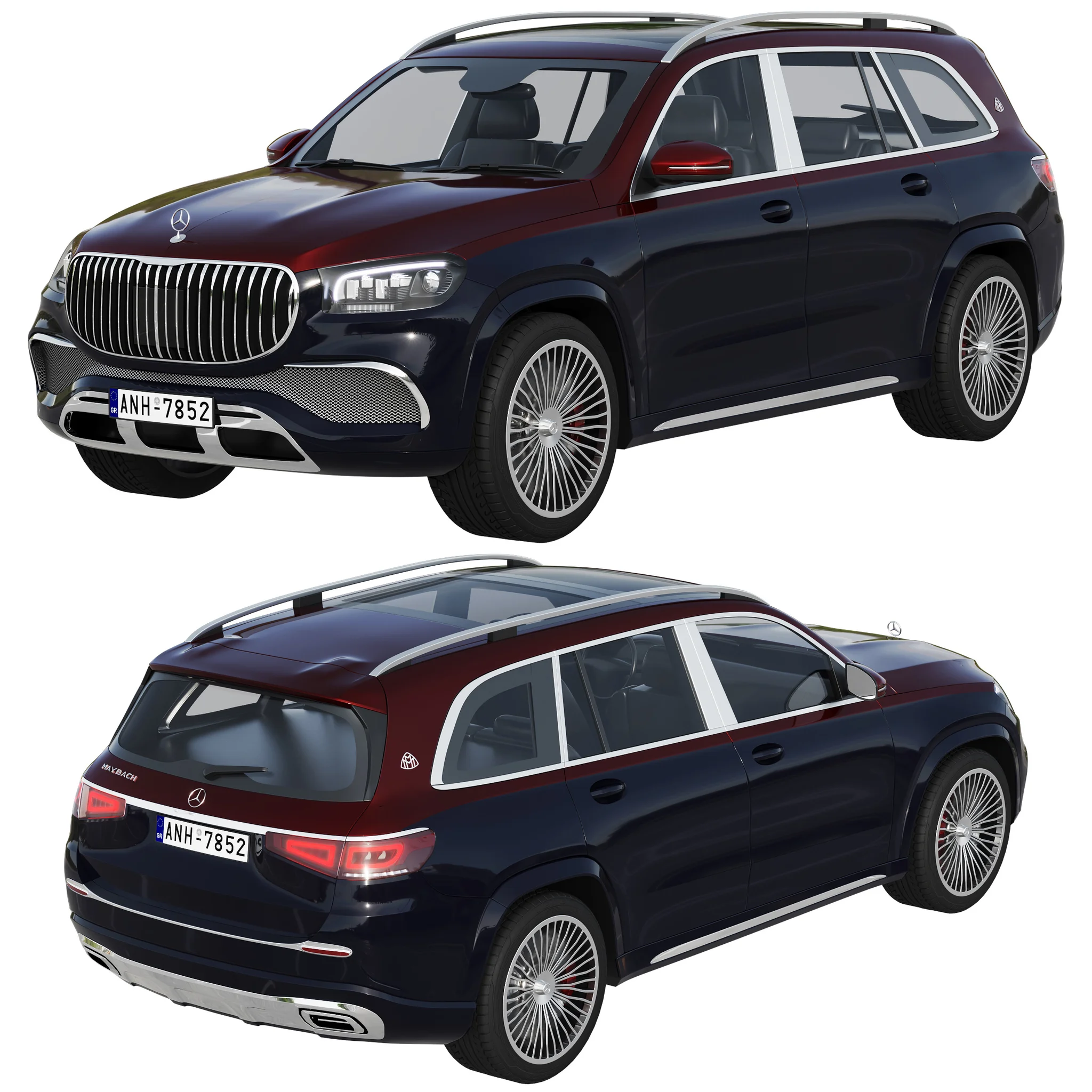 Mercedes Benz Maybach GLS, 3D model preview 7