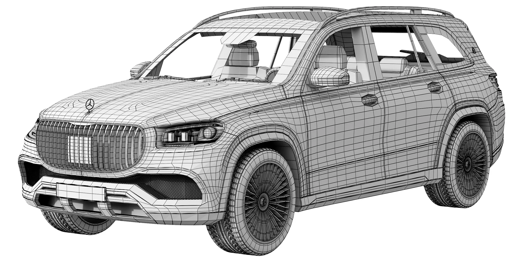 Mercedes Benz Maybach GLS, 3D model preview 12