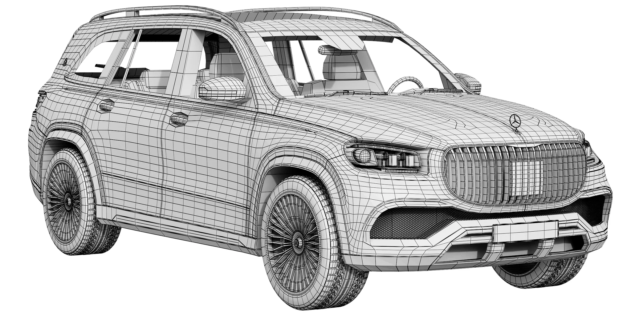 Mercedes Benz Maybach GLS, 3D model preview 17