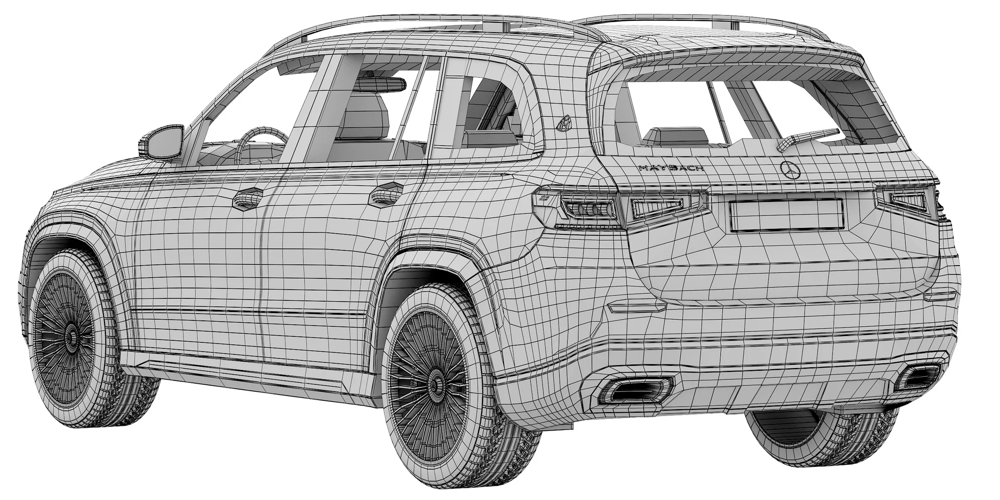 Mercedes Benz Maybach GLS, 3D model preview 22