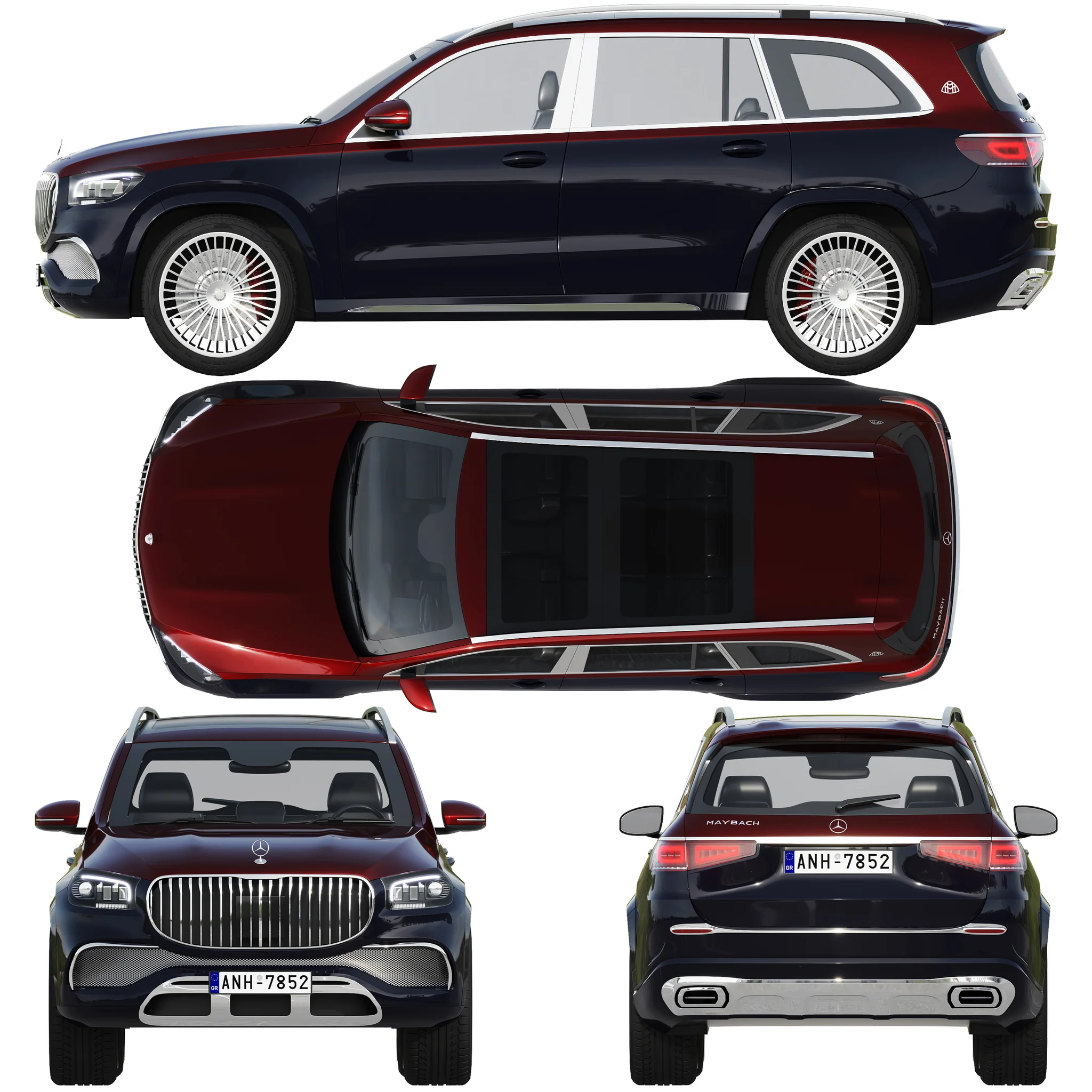 Mercedes Benz Maybach GLS, 3D model preview 27