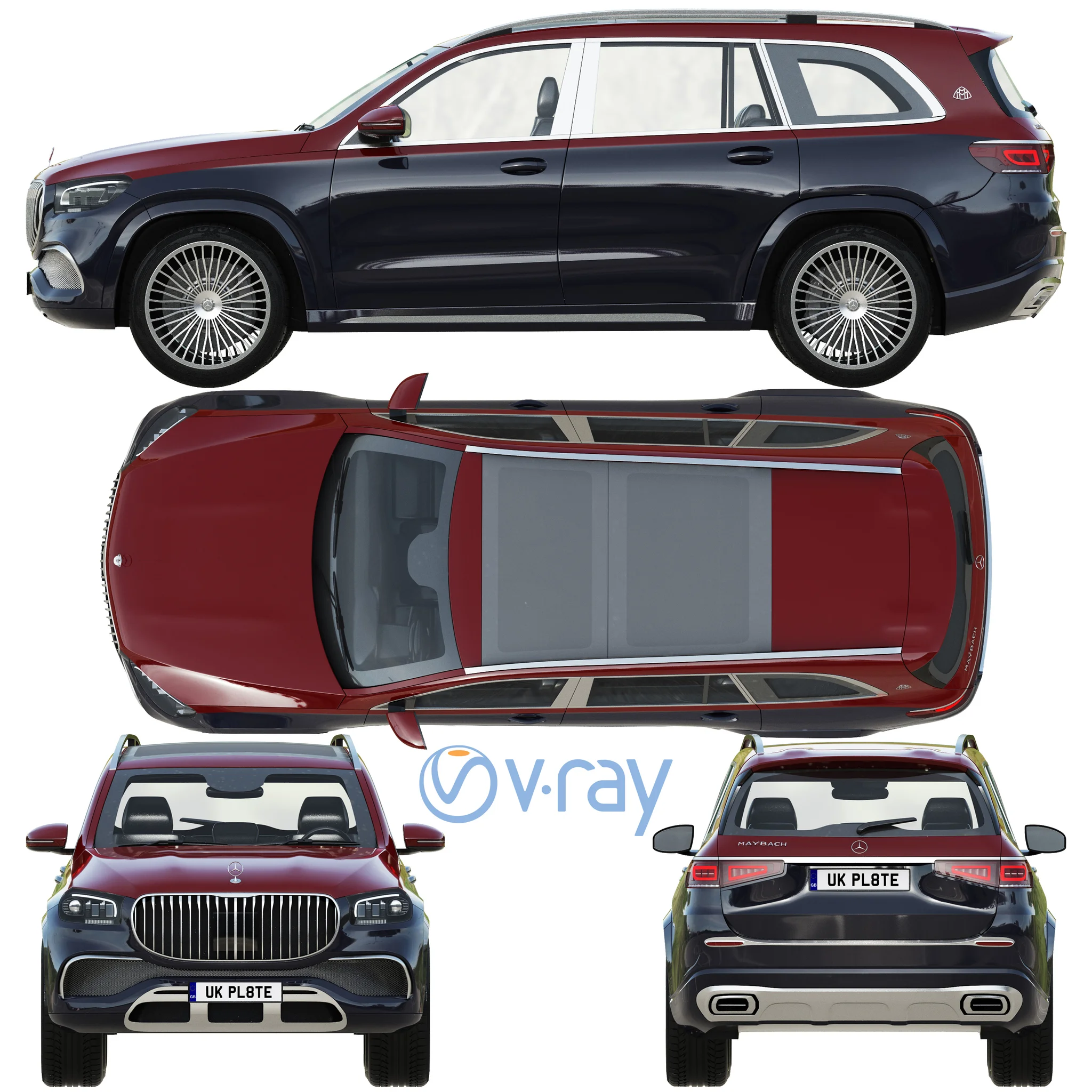 Mercedes Benz Maybach GLS, 3D model preview 29