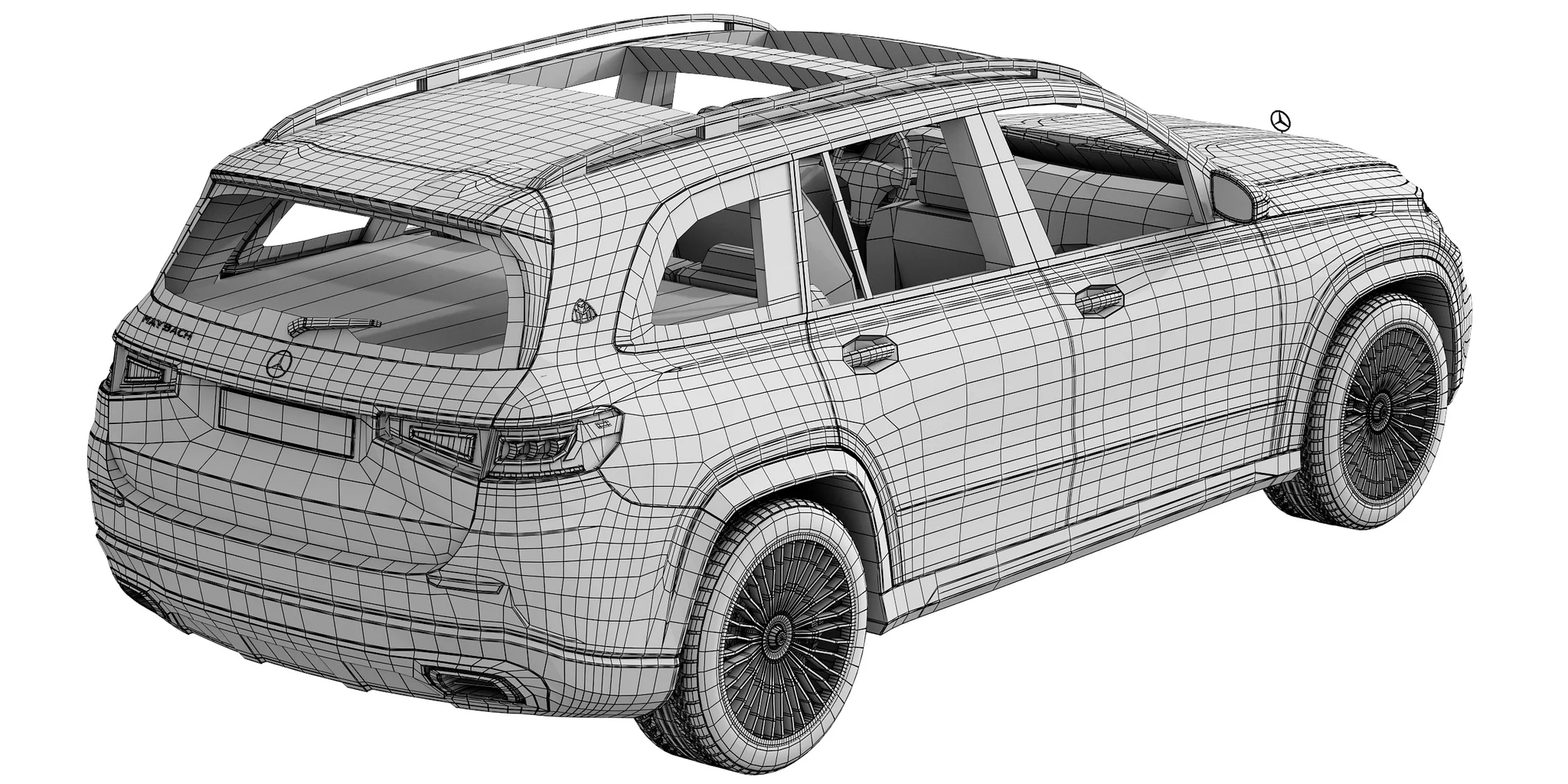 Mercedes Benz Maybach GLS, 3D model preview 35