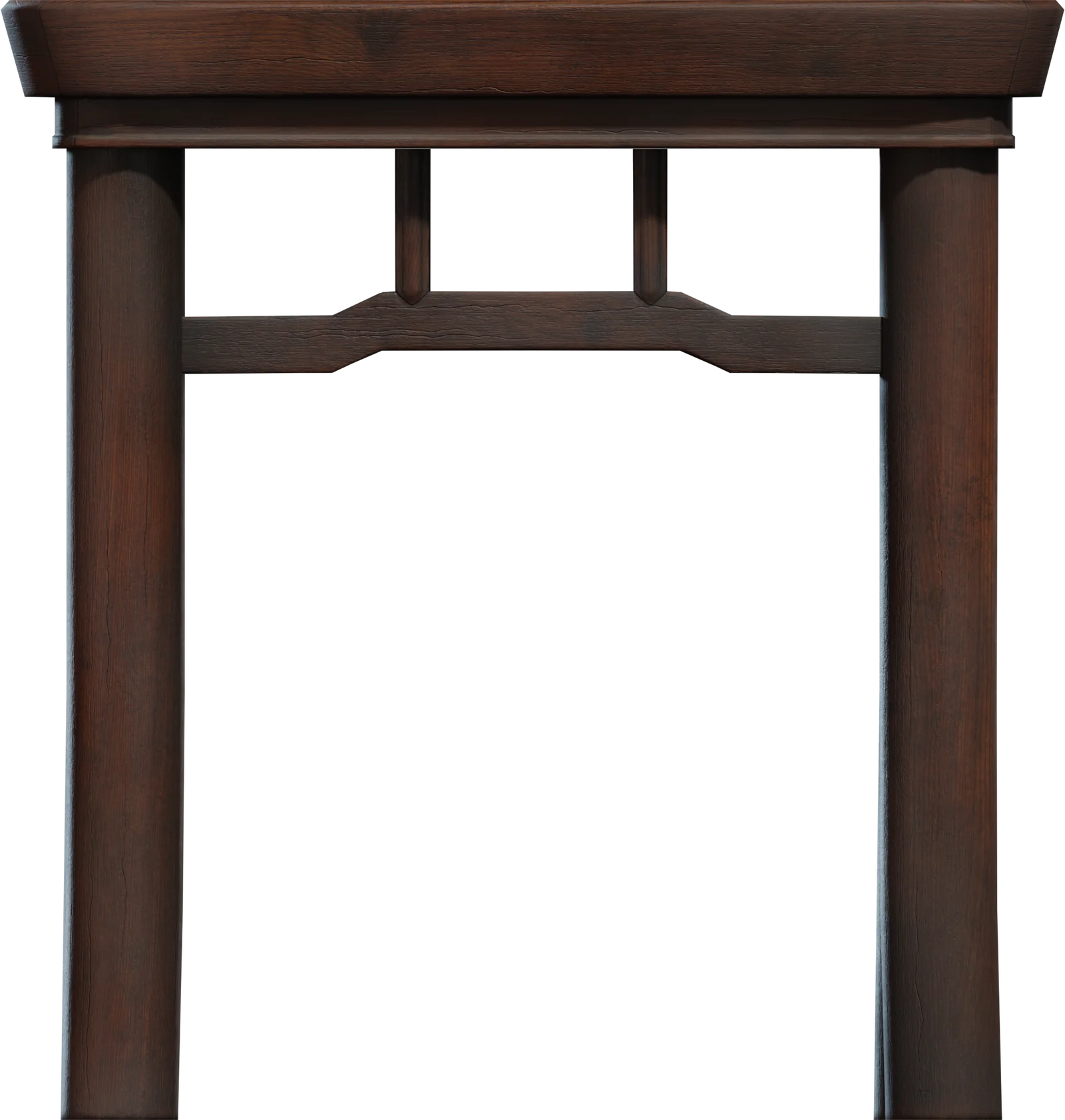 Traditional Chinese Wooden Stool, 3D model preview 2