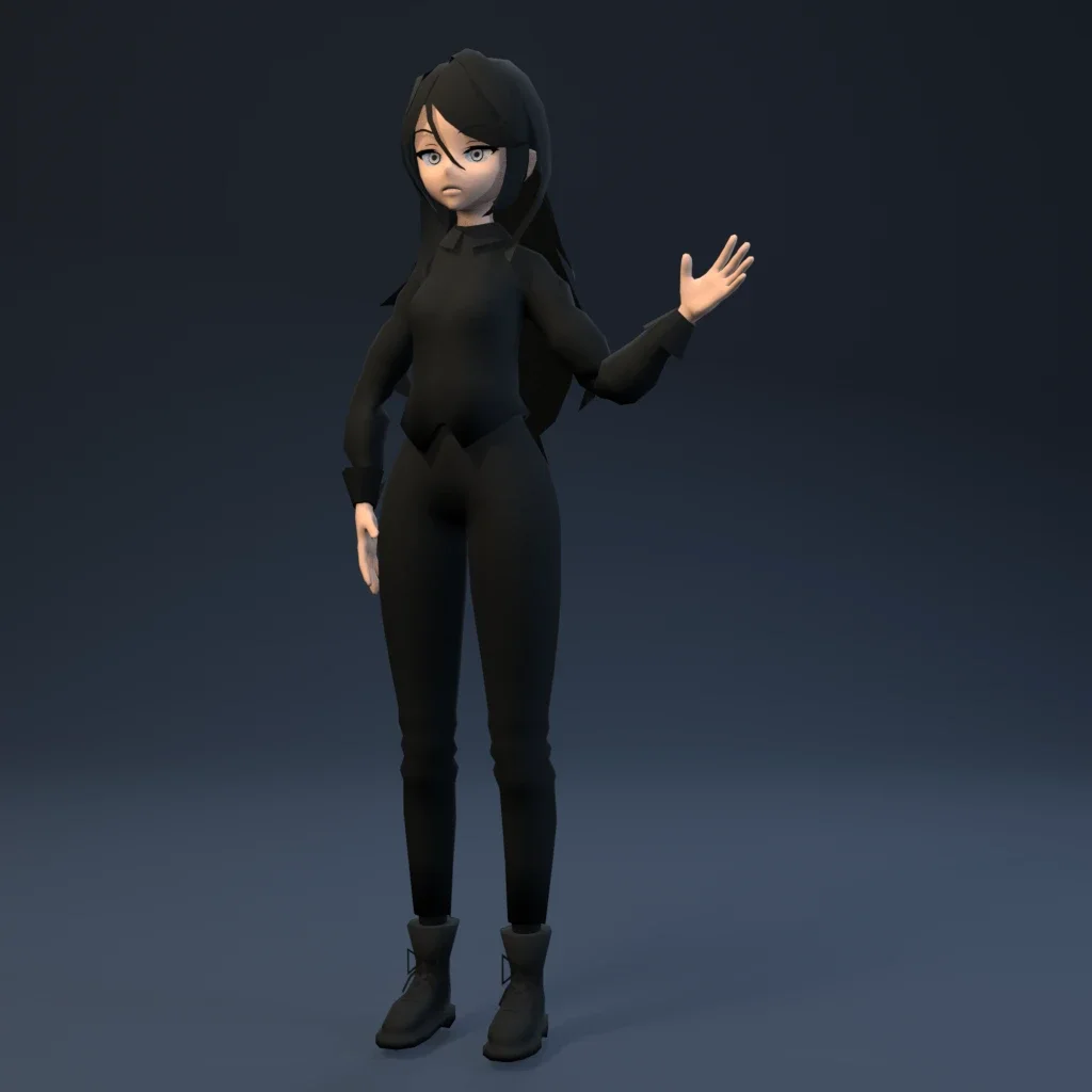 Stylized Anime Girl 07 Rigged