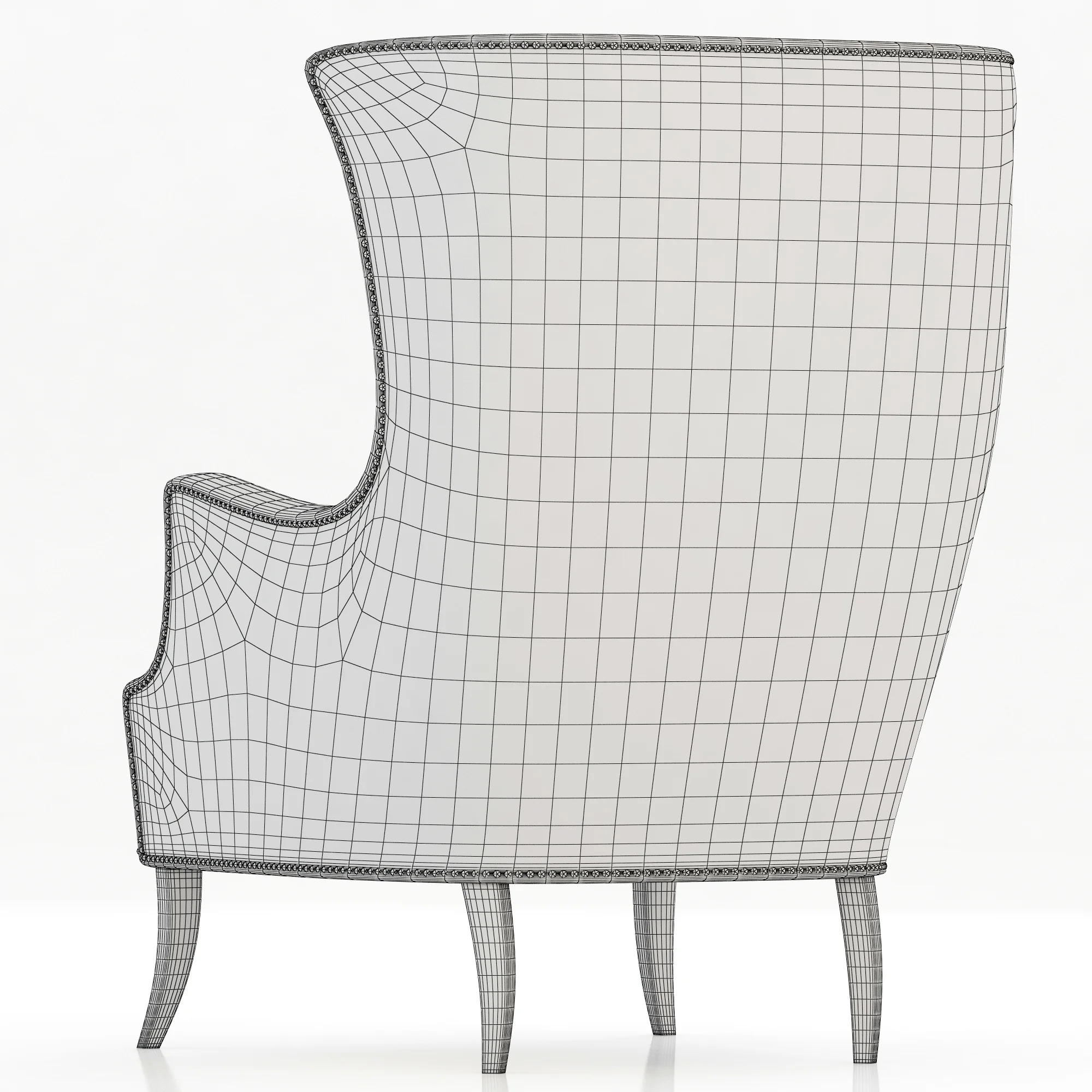 Brabbu Dukono Armchair — 3D model preview 1