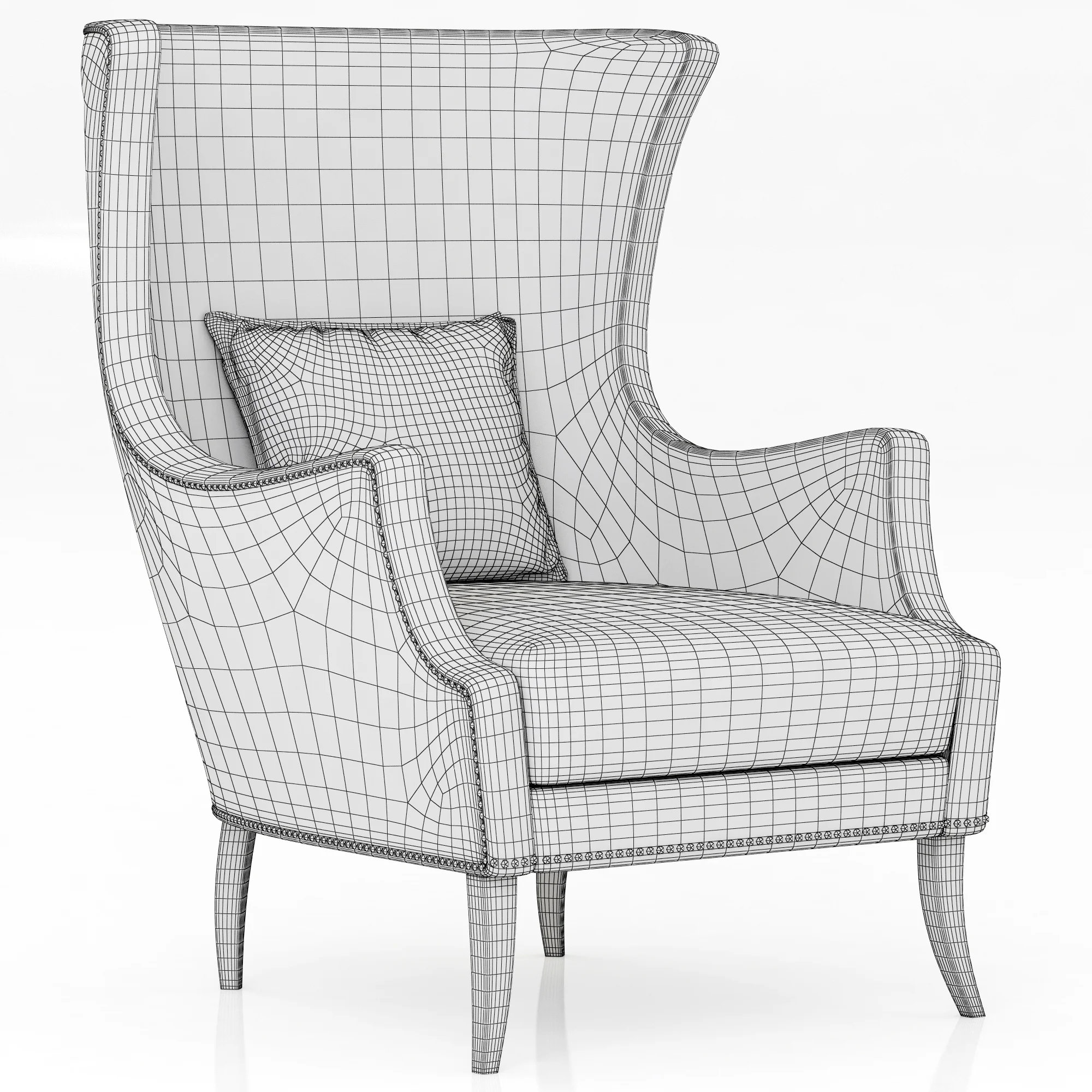 Brabbu Dukono Armchair — 3D model preview 4