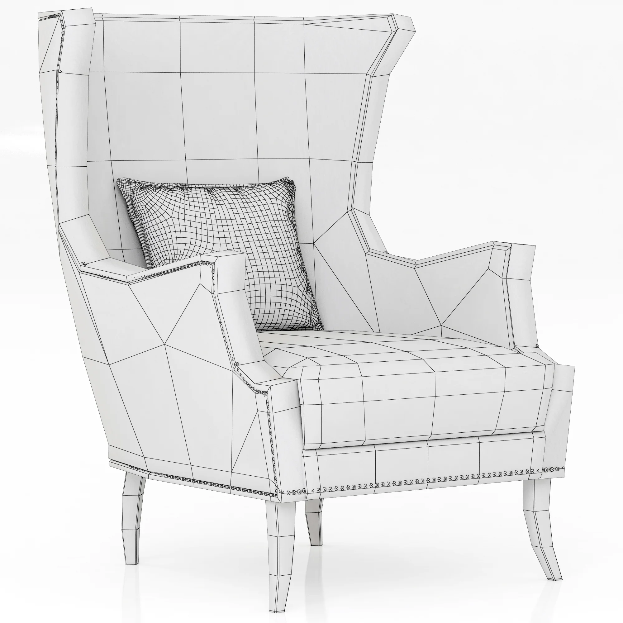 Brabbu Dukono Armchair — 3D model preview 5