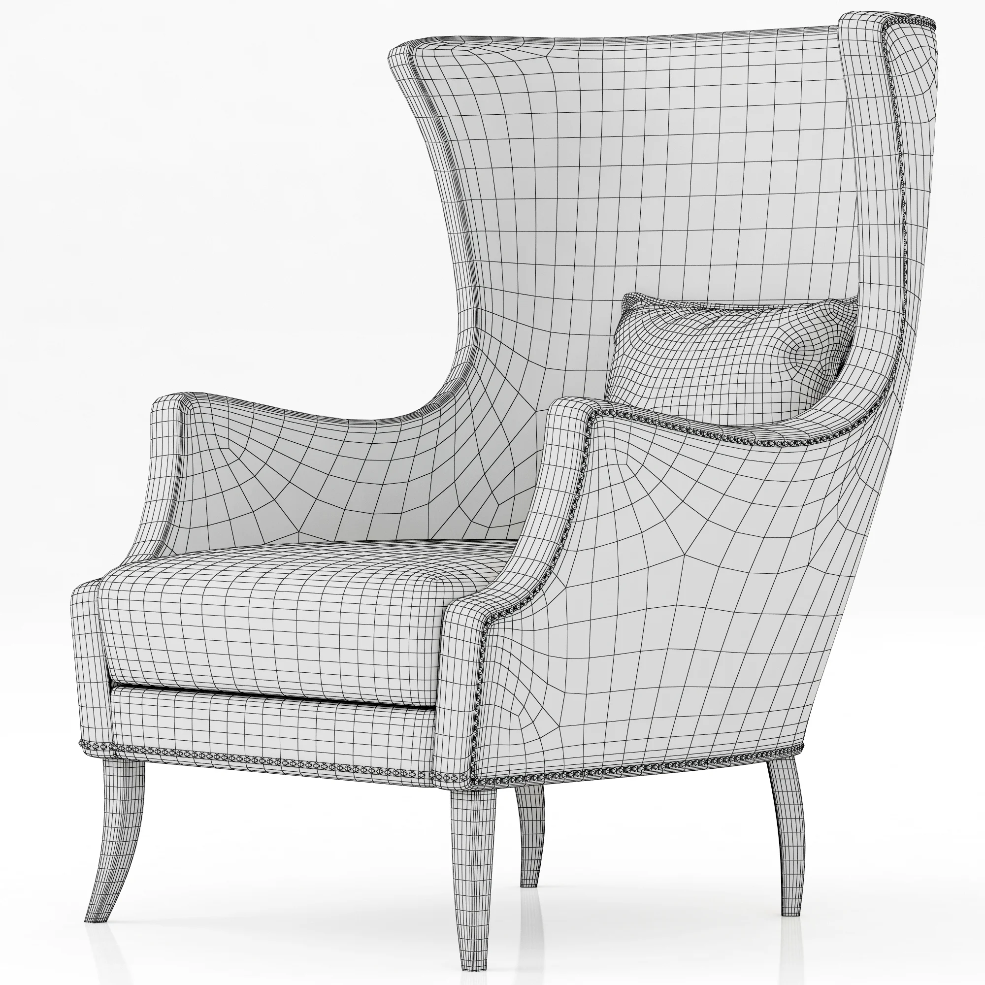 Brabbu Dukono Armchair — 3D model preview 7