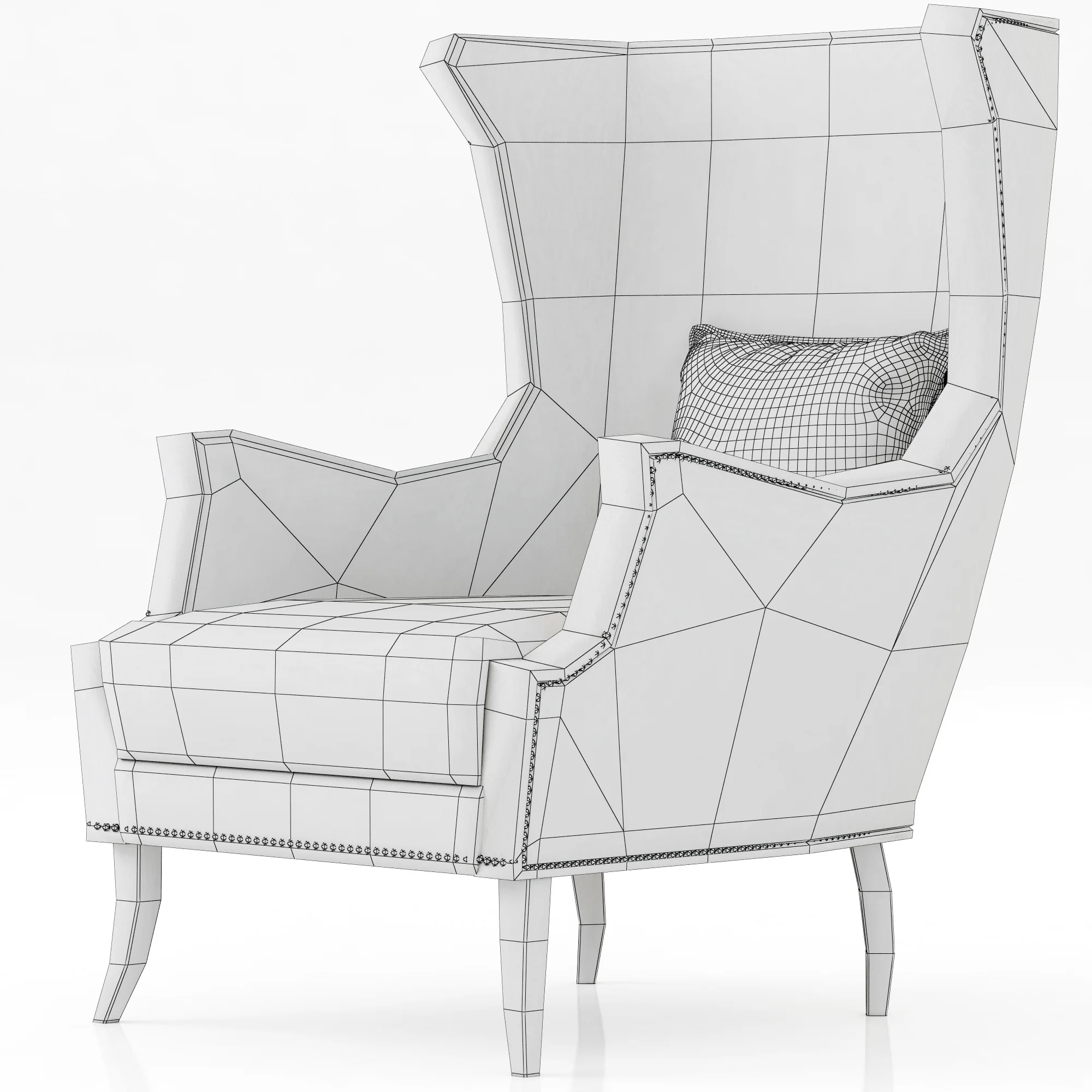 Brabbu Dukono Armchair — 3D model preview 8