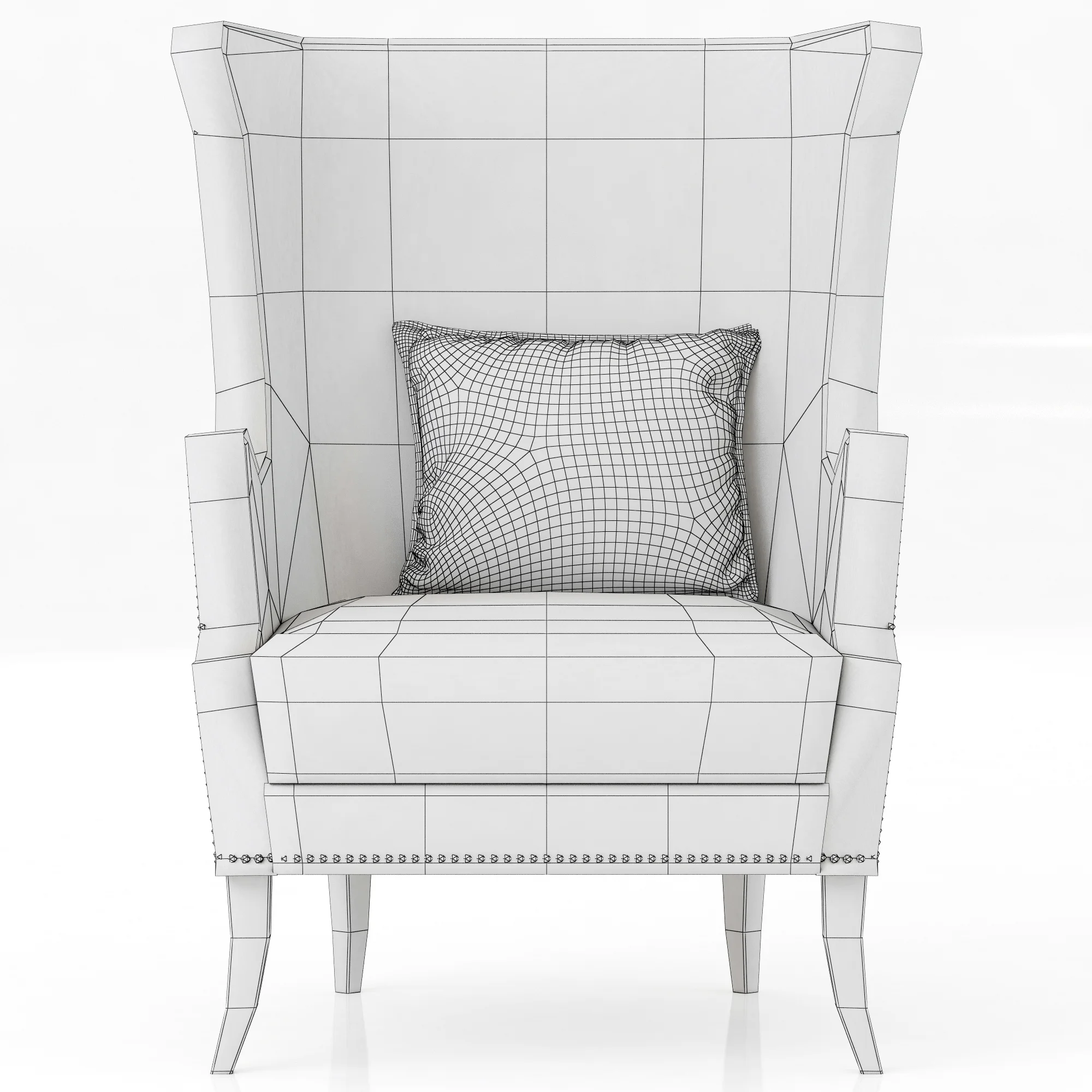 Brabbu Dukono Armchair — 3D model preview 11