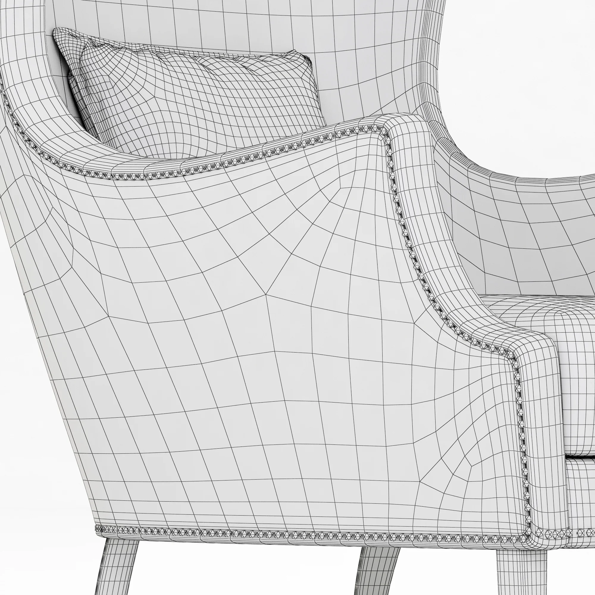 Brabbu Dukono Armchair — 3D model preview 13