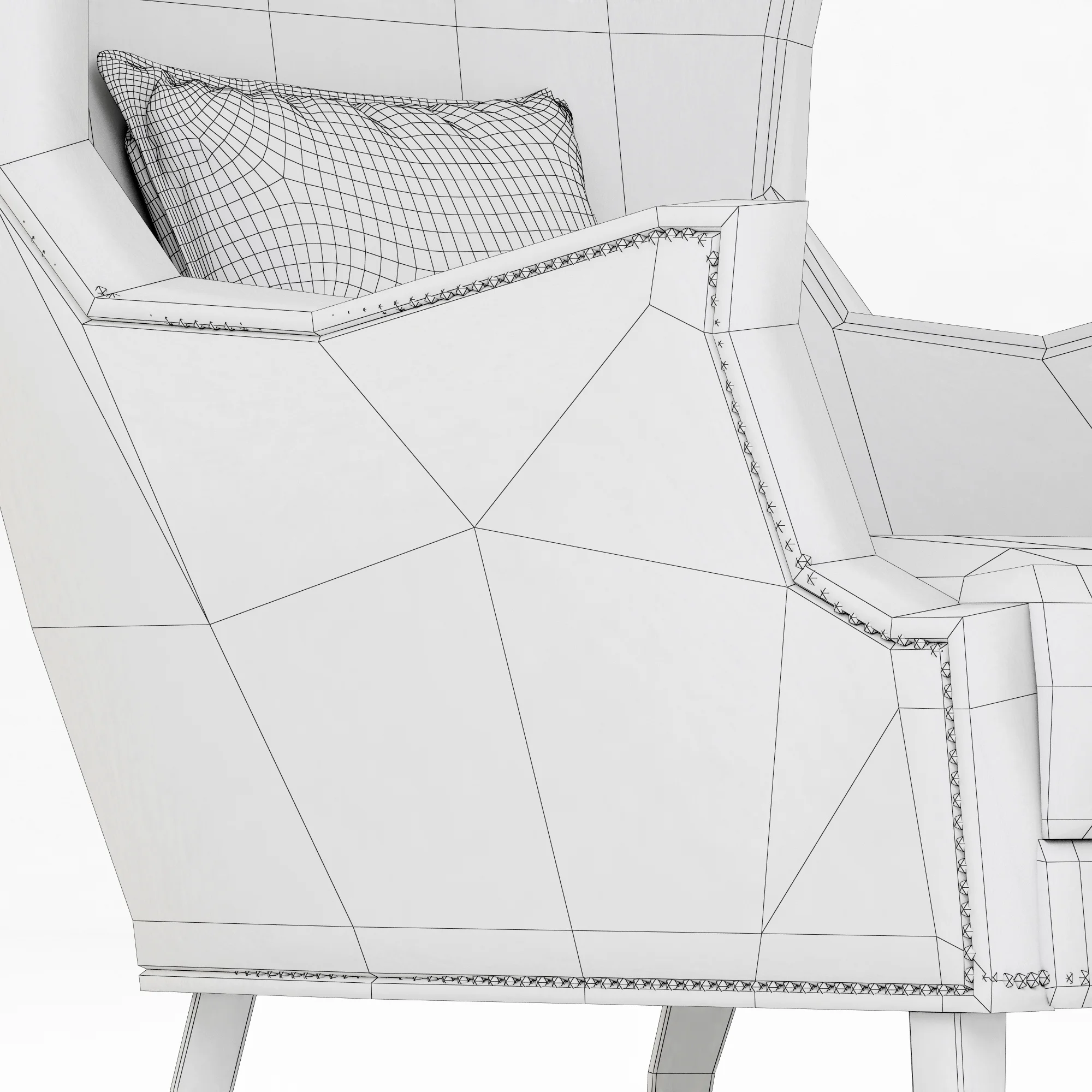Brabbu Dukono Armchair — 3D model preview 14