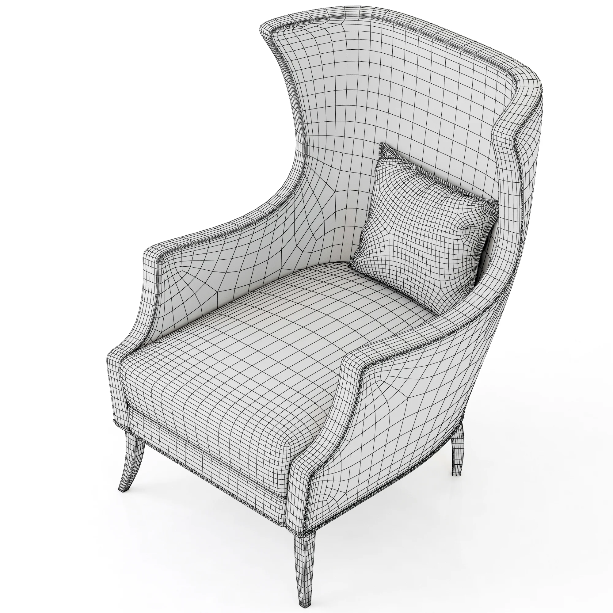 Brabbu Dukono Armchair — 3D model preview 16