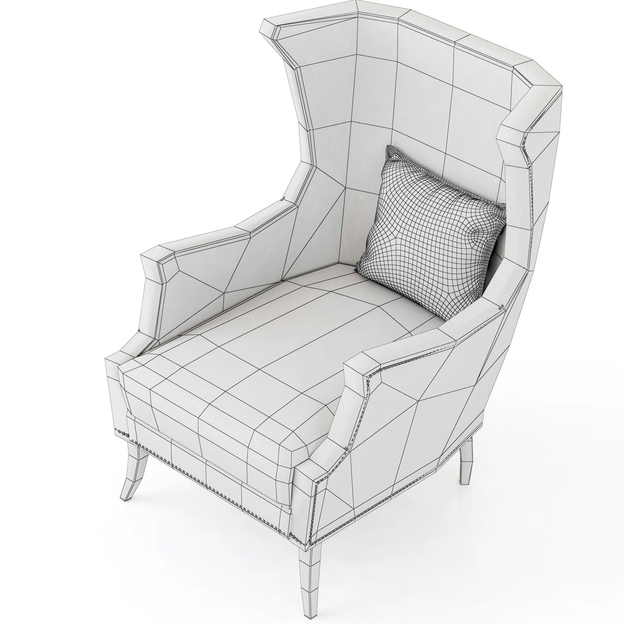Brabbu Dukono Armchair — 3D model preview 17