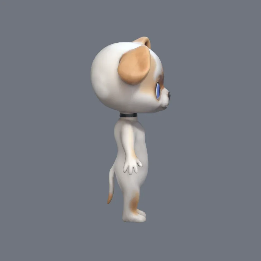 Anthro Dog Rigged, 3D model preview 5
