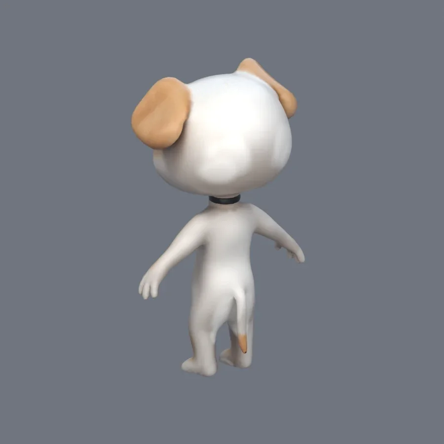 Anthro Dog Rigged, 3D model preview 6