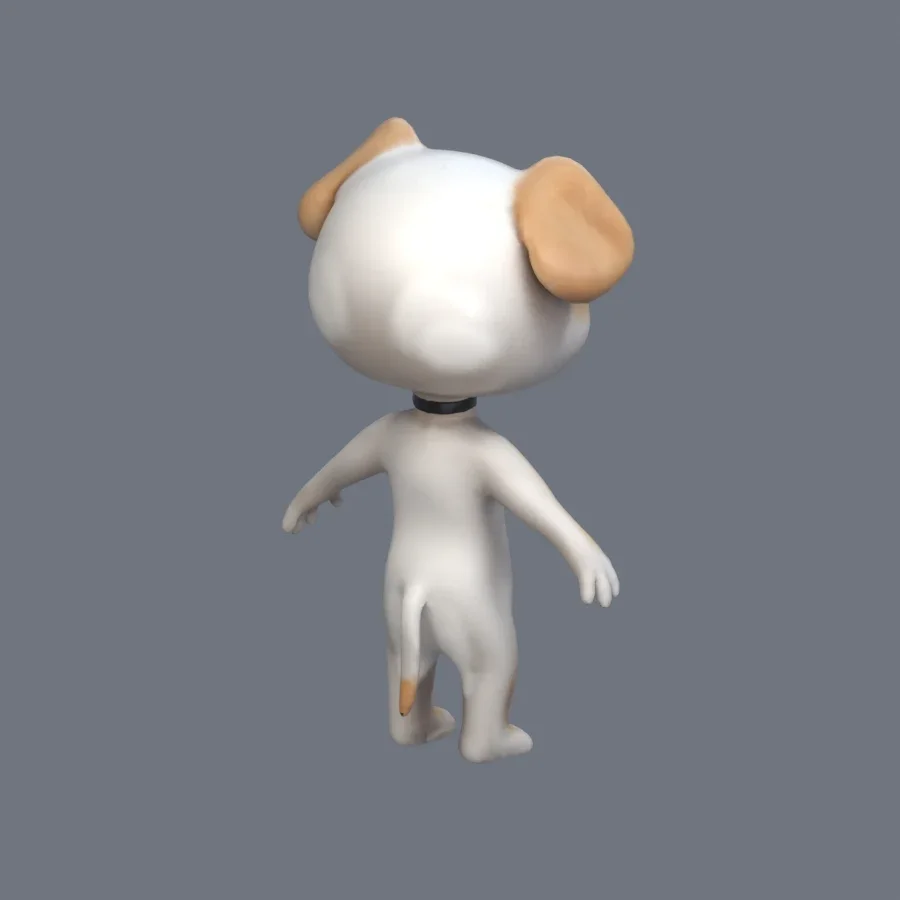 Anthro Dog Rigged, 3D model preview 7