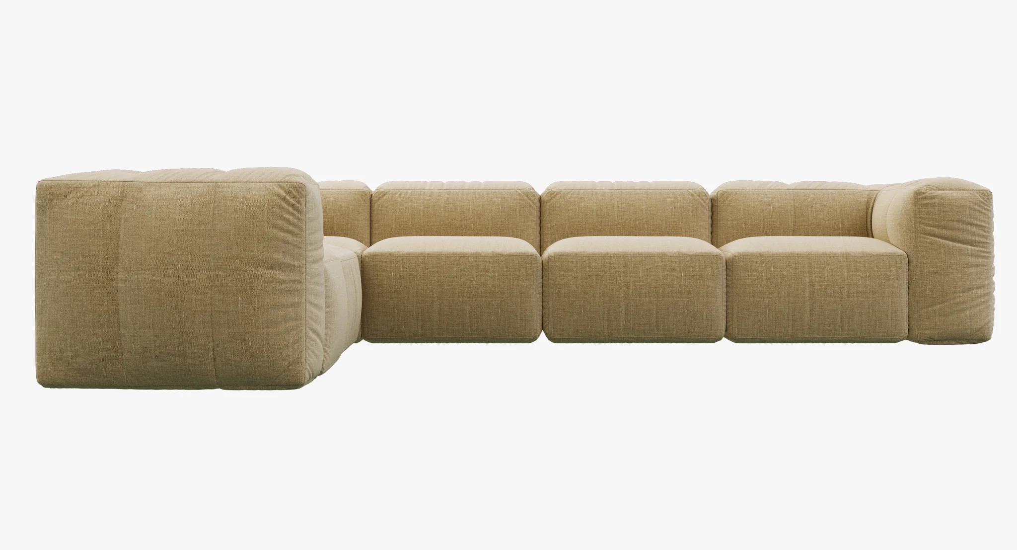 Restoration Hardware Preconfigured Fulham Upholstered L Sectional — 3D model preview 6