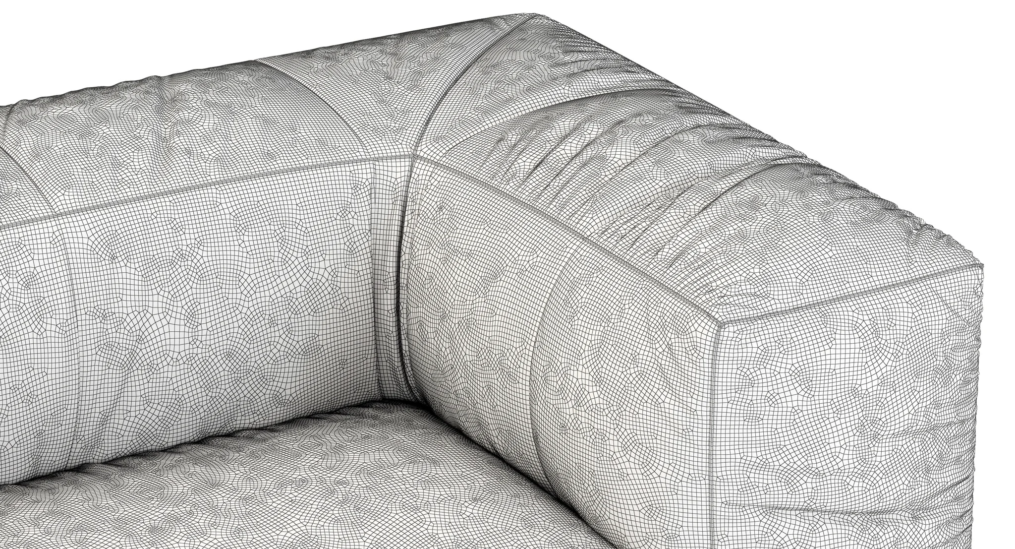 Restoration Hardware Preconfigured Fulham Upholstered L Sectional — 3D model preview 7