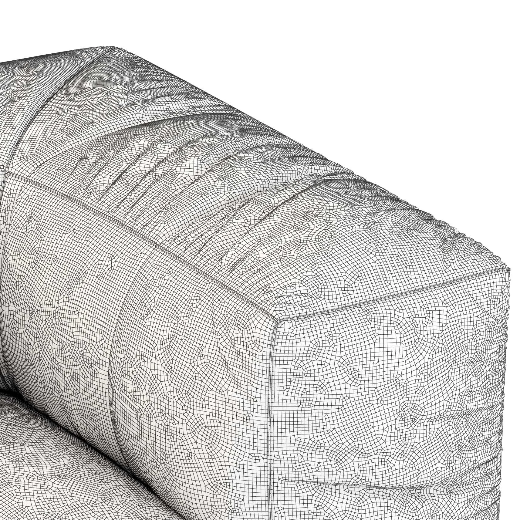 Restoration Hardware Preconfigured Fulham Upholstered L Sectional — 3D model preview 8