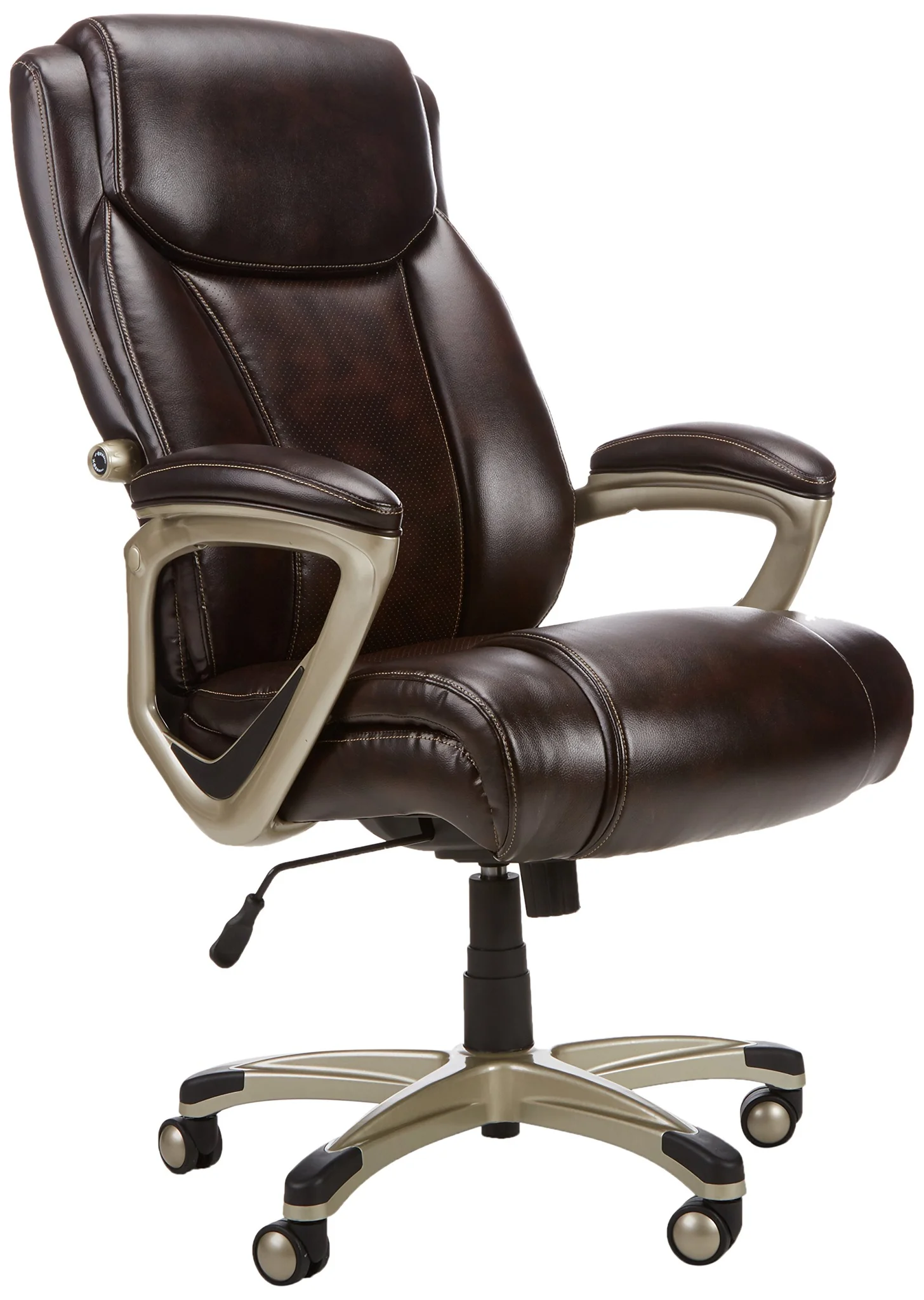 Brown Leather Executive Office Chair – Big & Tall High-Back