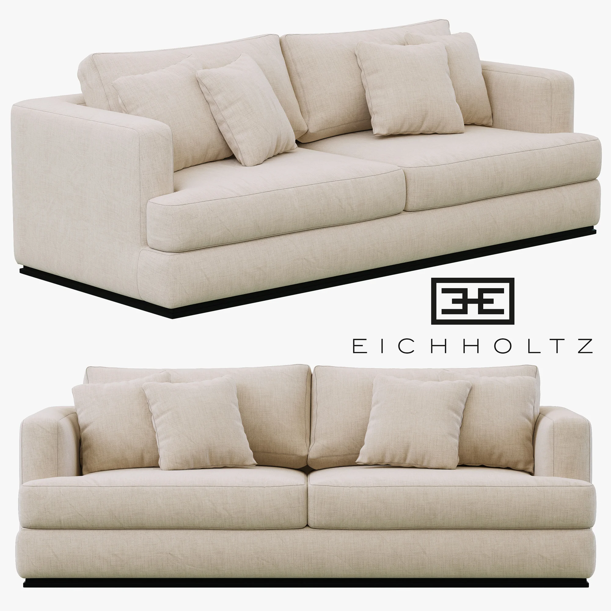 Eichholtz Sofa Hallandale — 3D model preview 2